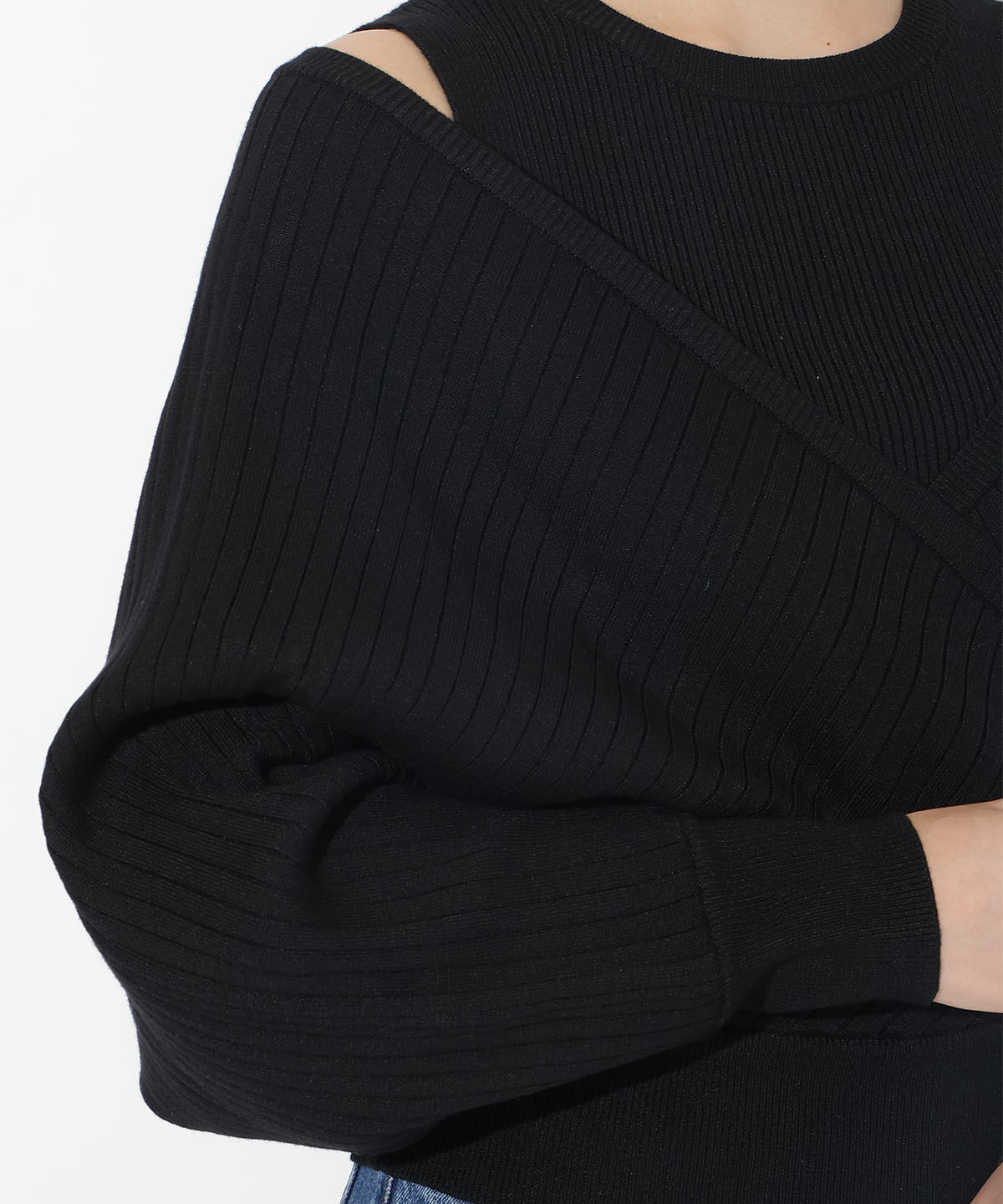 アンドクチュール「ManyWayレイヤードニットプルオーバー」|ニット・セーター|