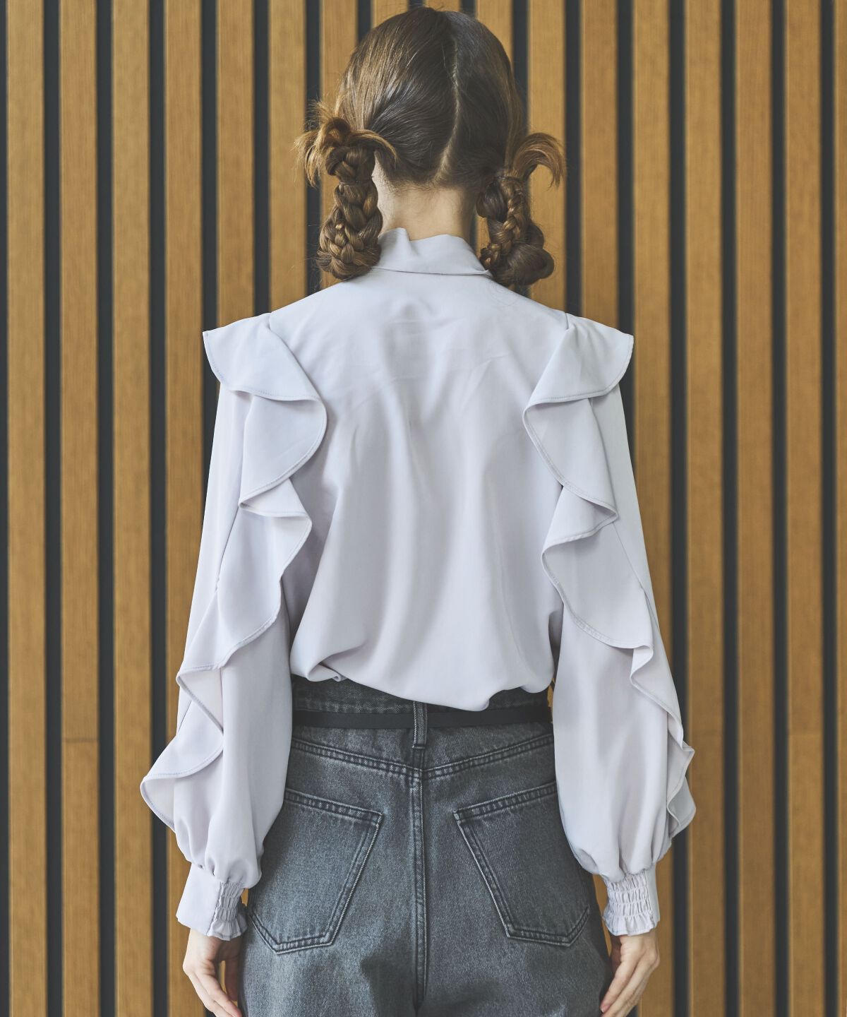 アンドクチュール「ラッフルスリーブボウタイブラウス」|シャツ・ブラウス|