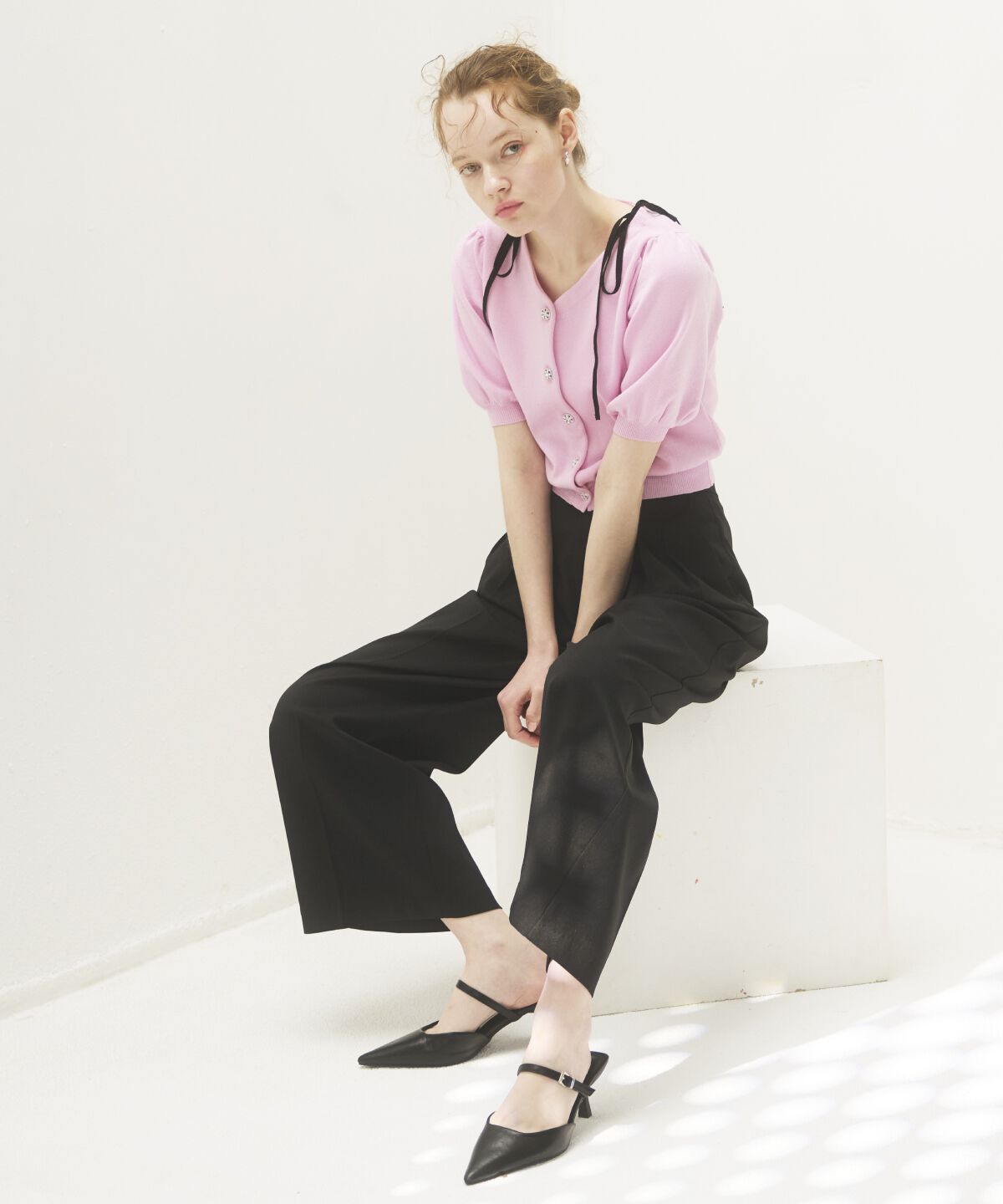 アンドクチュール「タックワイドパンツ」|その他|