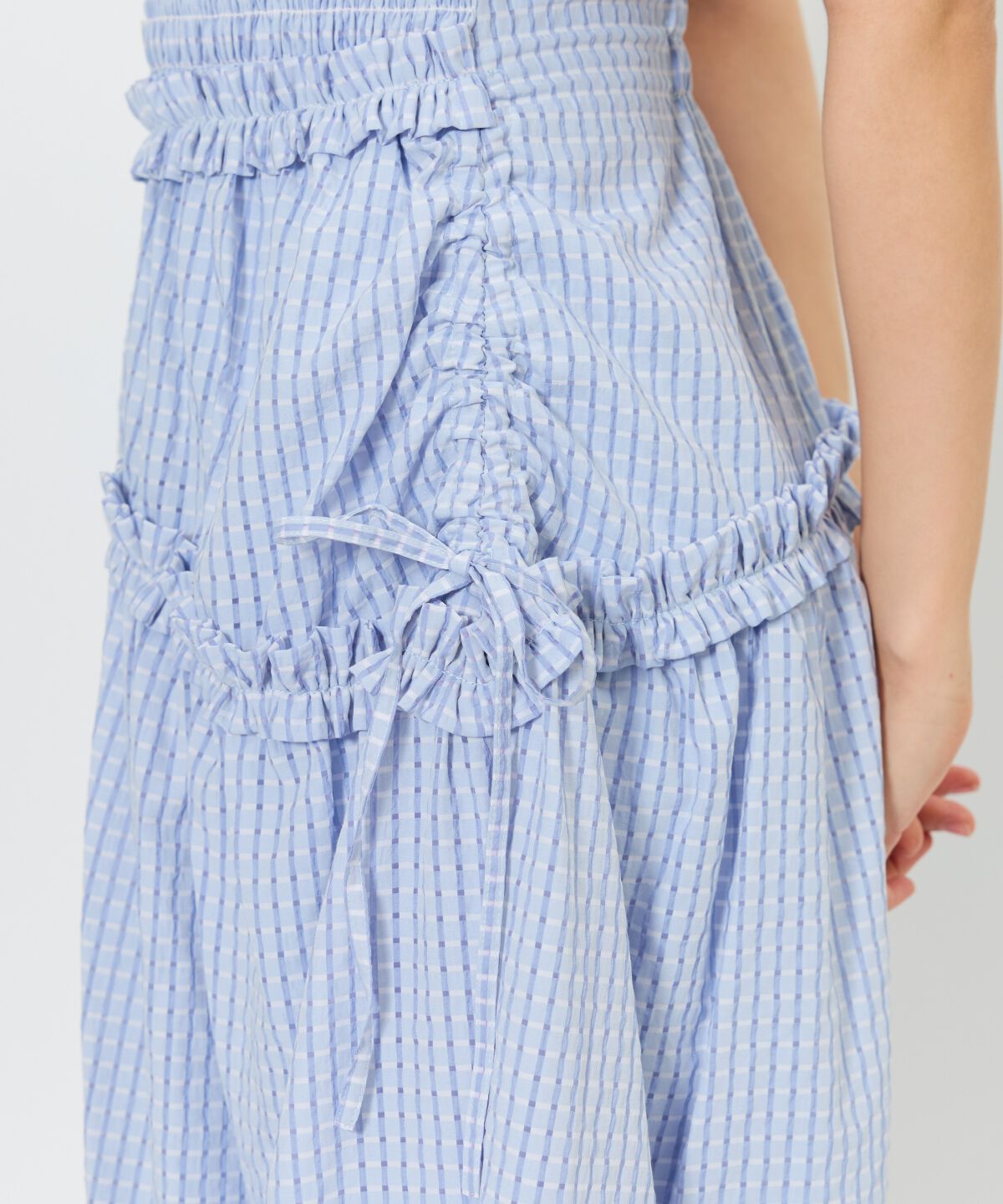 アンドクチュール「シャーリングビスチェワンピース」|ワンピース|