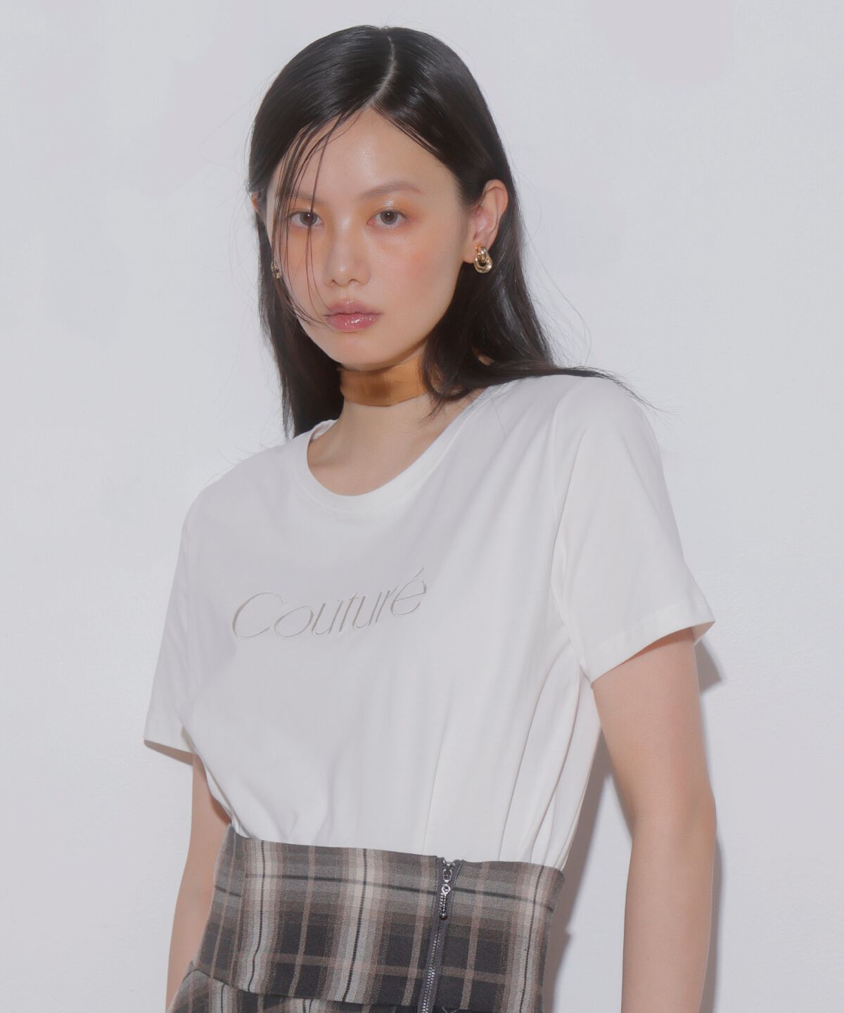 アンドクチュール「COUTURE 刺繍Tシャツ」|Tシャツ・カットソー|オフ