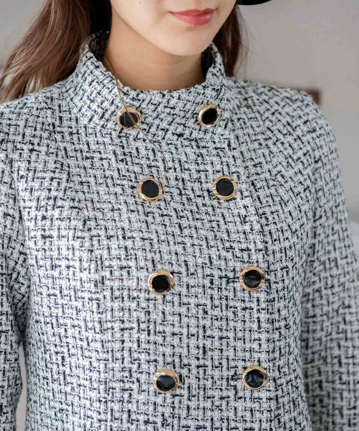 REDYAZEL「ファンシーツイードダブルボタンコート」|その他|