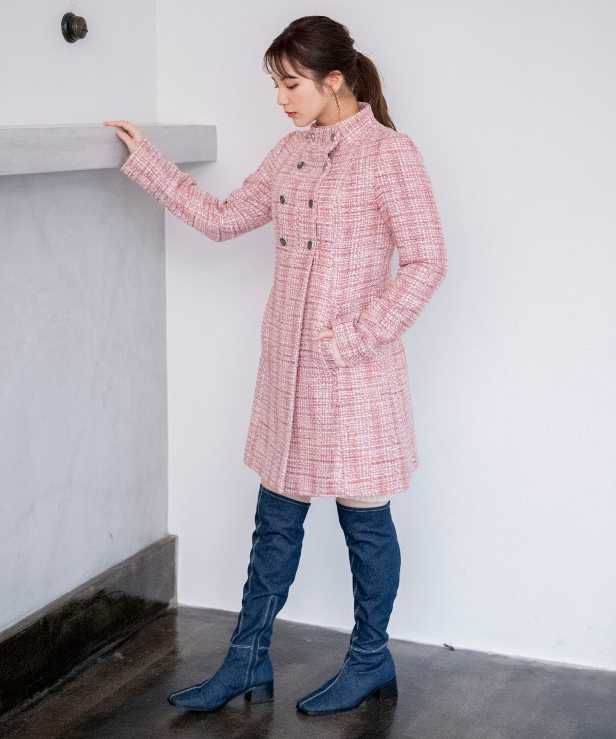REDYAZEL「ファンシーツイードダブルボタンコート」|その他|
