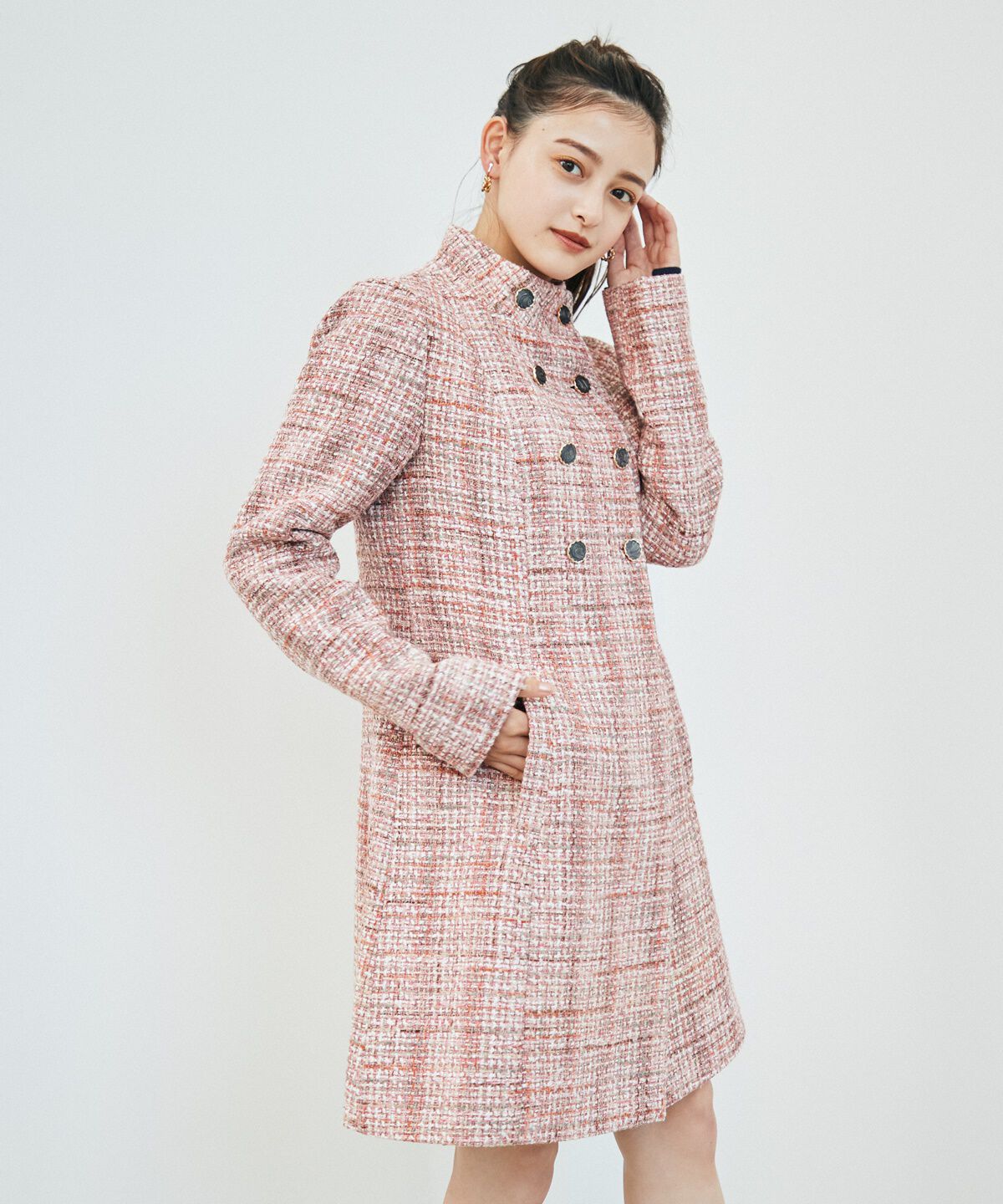 REDYAZEL「ファンシーツイードダブルボタンコート」|その他|