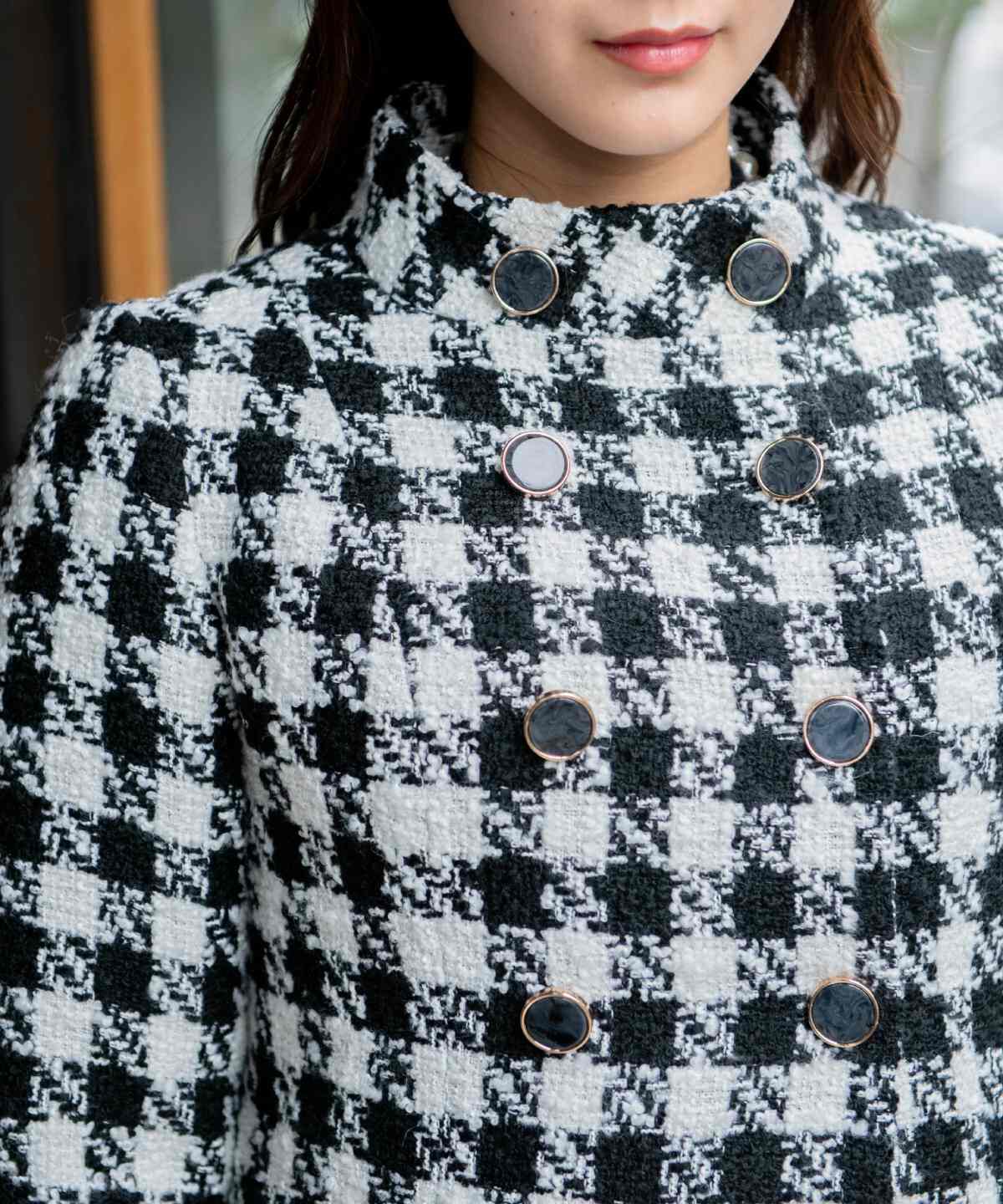 REDYAZEL「ファンシーツイードダブルボタンコート」|その他|