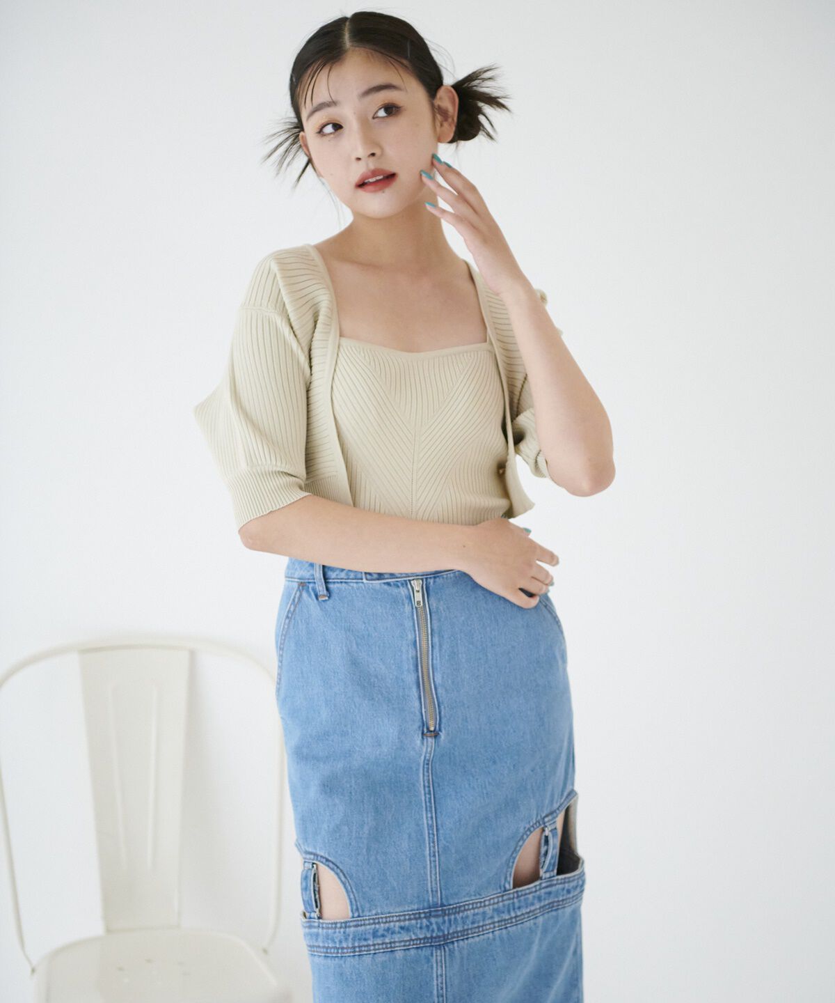 REDYAZEL「ニットキャミ&times;ボレロアンサンブル」|カーディガン|