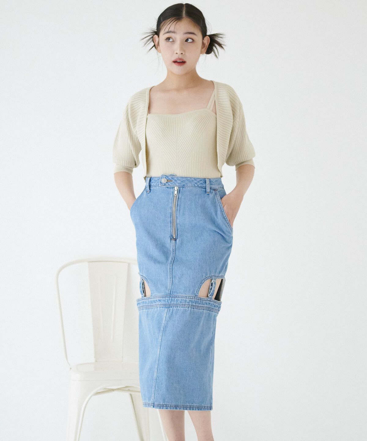 REDYAZEL「ニットキャミ&times;ボレロアンサンブル」|カーディガン|