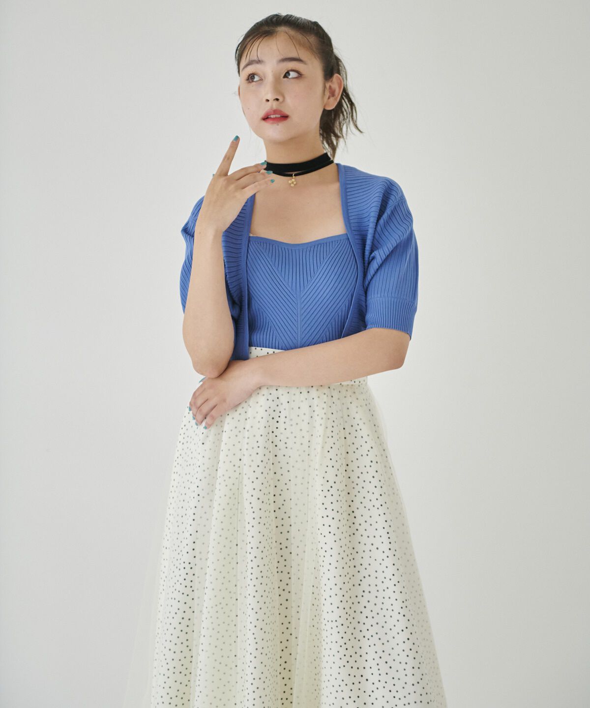 REDYAZEL「ニットキャミ&times;ボレロアンサンブル」|カーディガン|