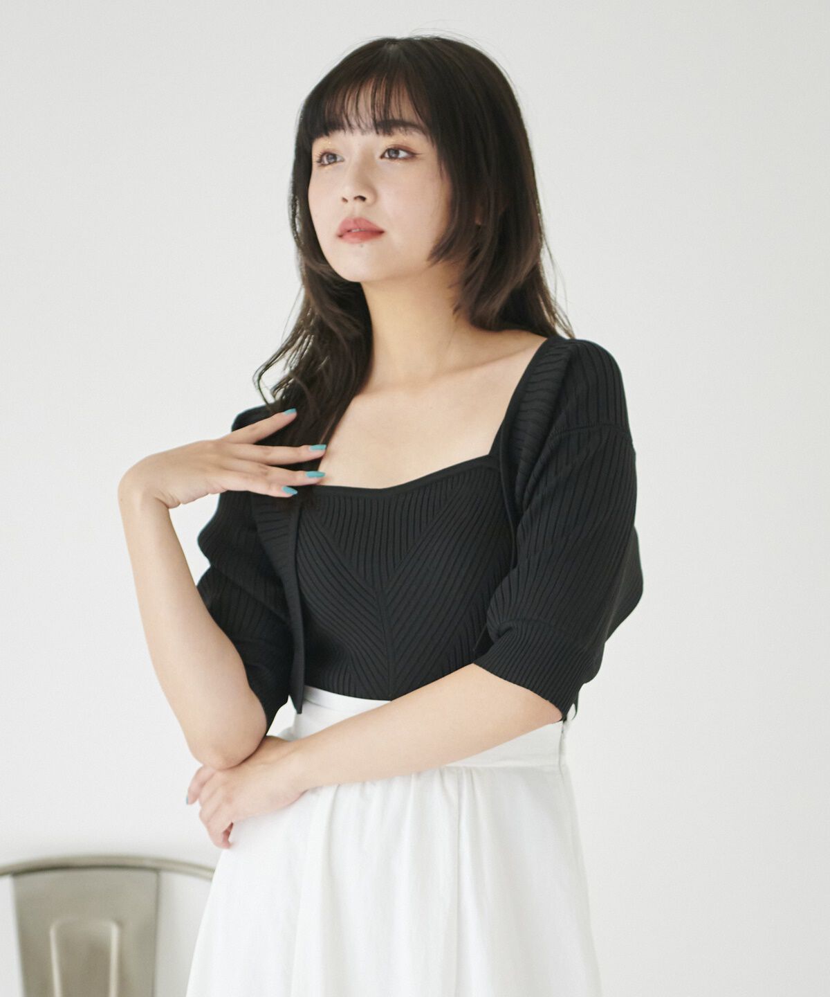 REDYAZEL「ニットキャミ&times;ボレロアンサンブル」|カーディガン|