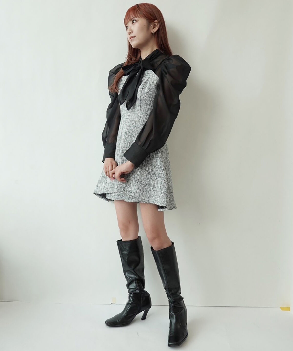 REDYAZEL「ツィードキャミロンパース」|オールインワン|