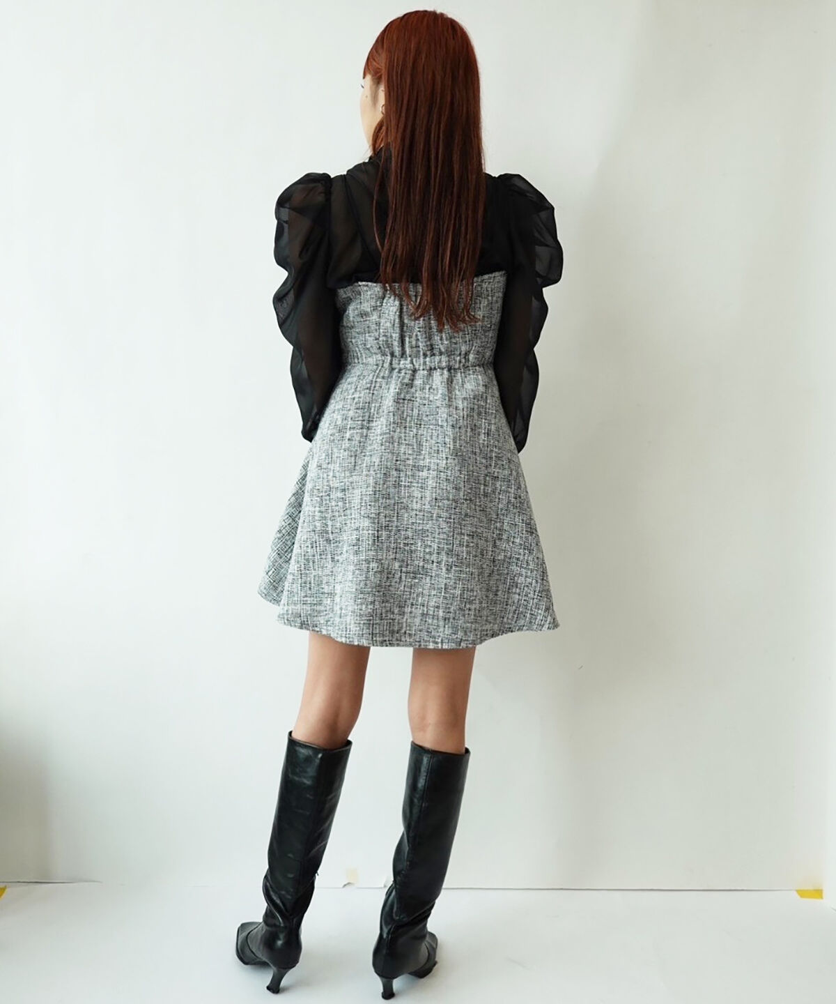 REDYAZEL「ツィードキャミロンパース」|オールインワン|