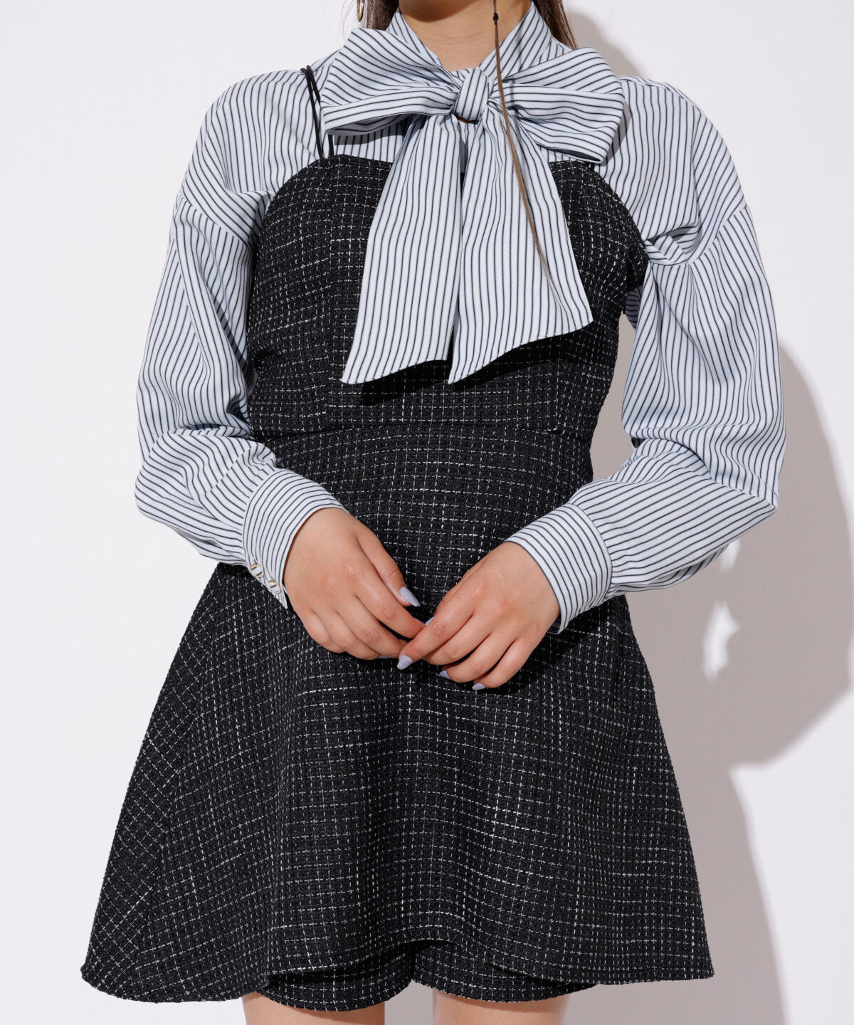 REDYAZEL「ツィードキャミロンパース」|オールインワン|