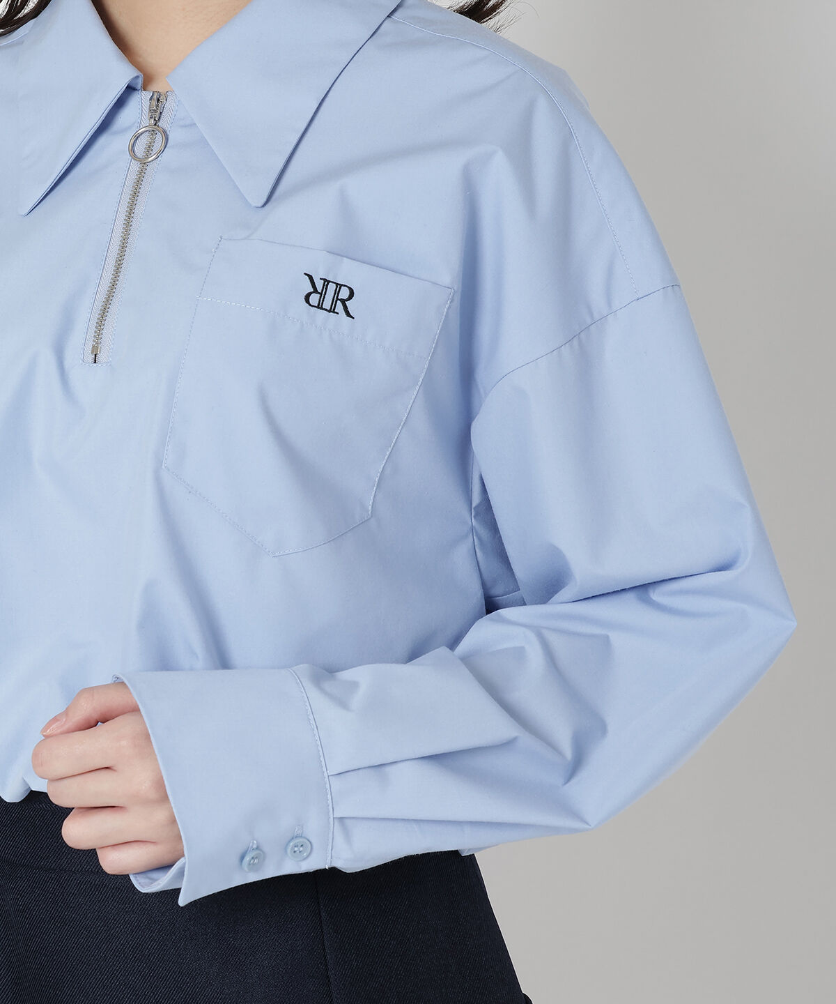 REDYAZEL「ジップ刺繍シャツ」|シャツ・ブラウス|