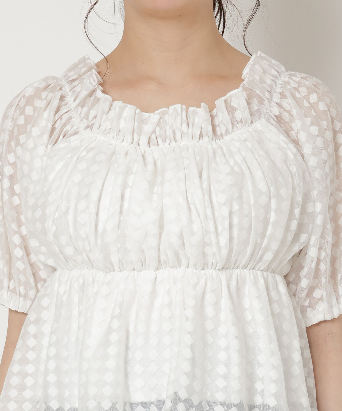 REDYAZEL「シアーギャザートップス」|シャツ・ブラウス|