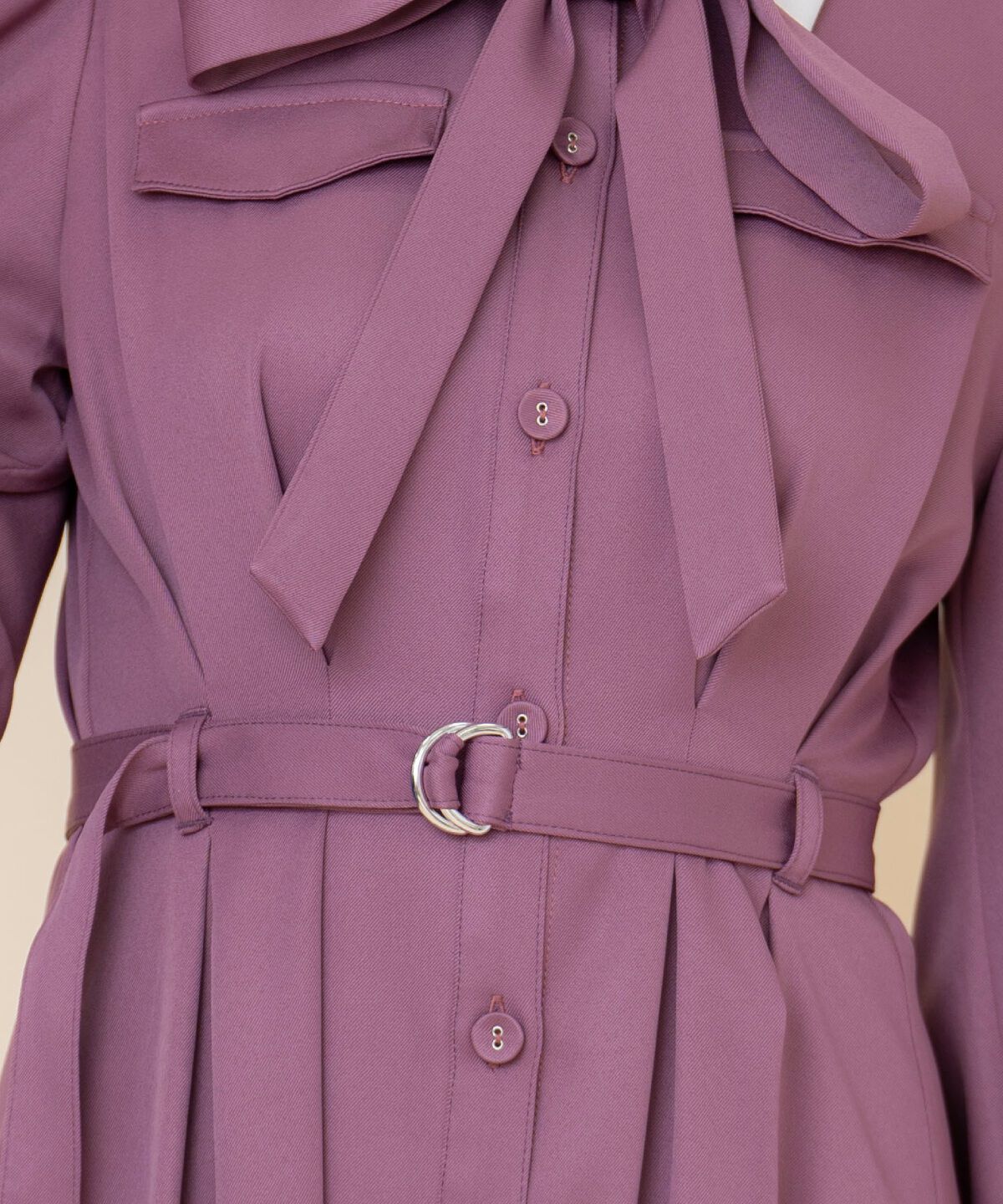 REDYAZEL「リボンタイパフスリーブワンピース」|ワンピース|