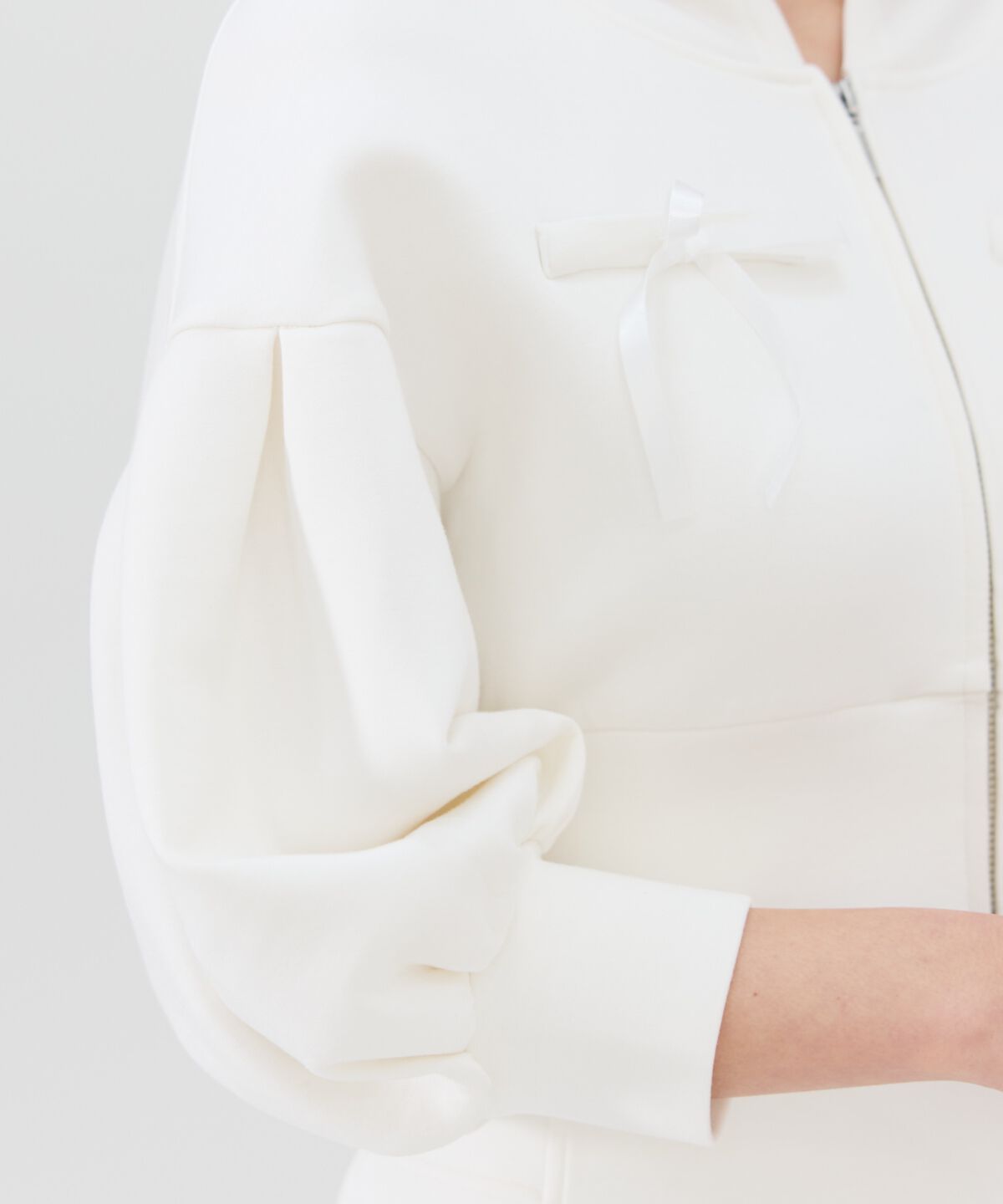 REDYAZEL「ダンボールリボンハーフスリーブショートフーディー」|パーカー|