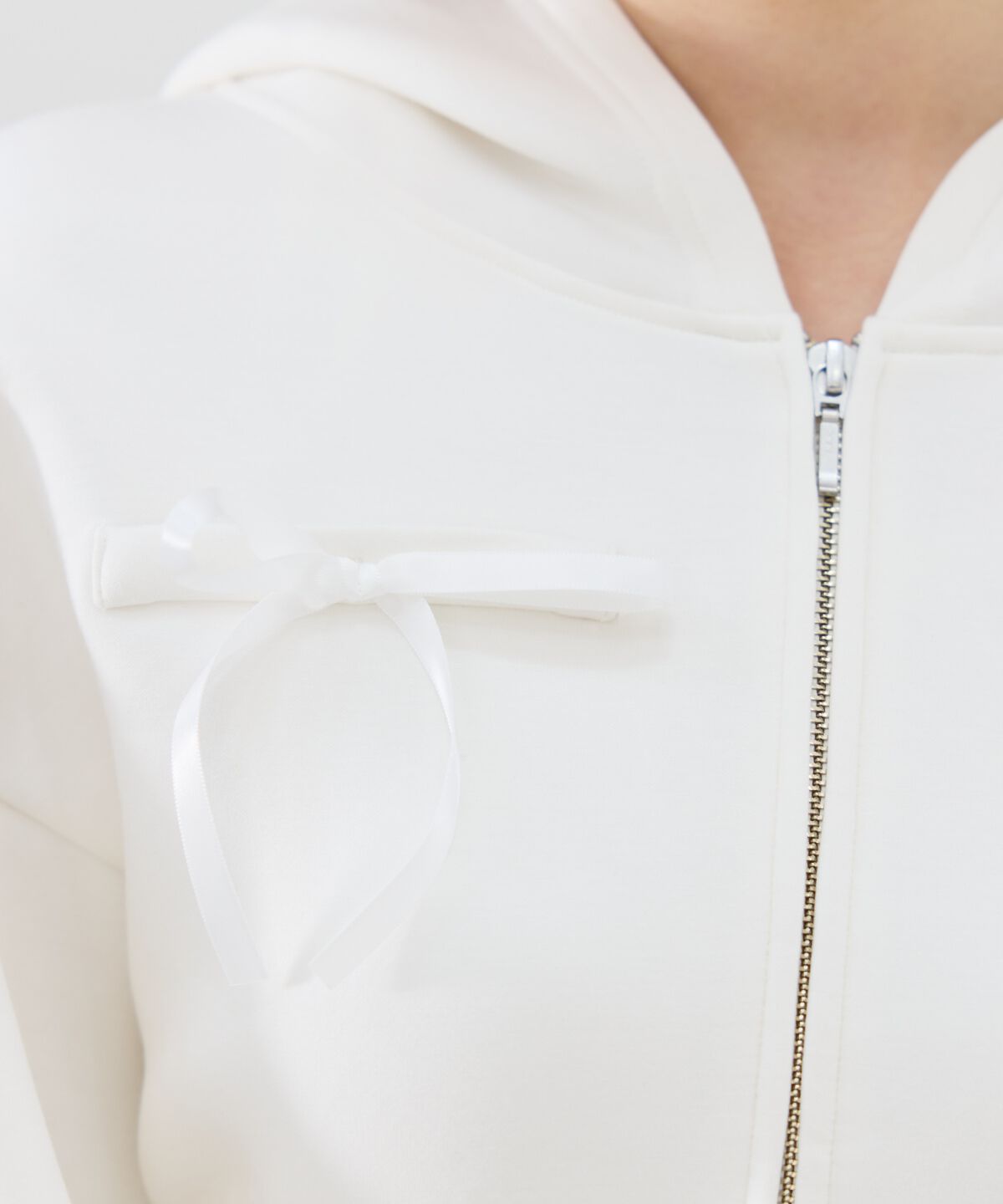 REDYAZEL「ダンボールリボンハーフスリーブショートフーディー」|パーカー|