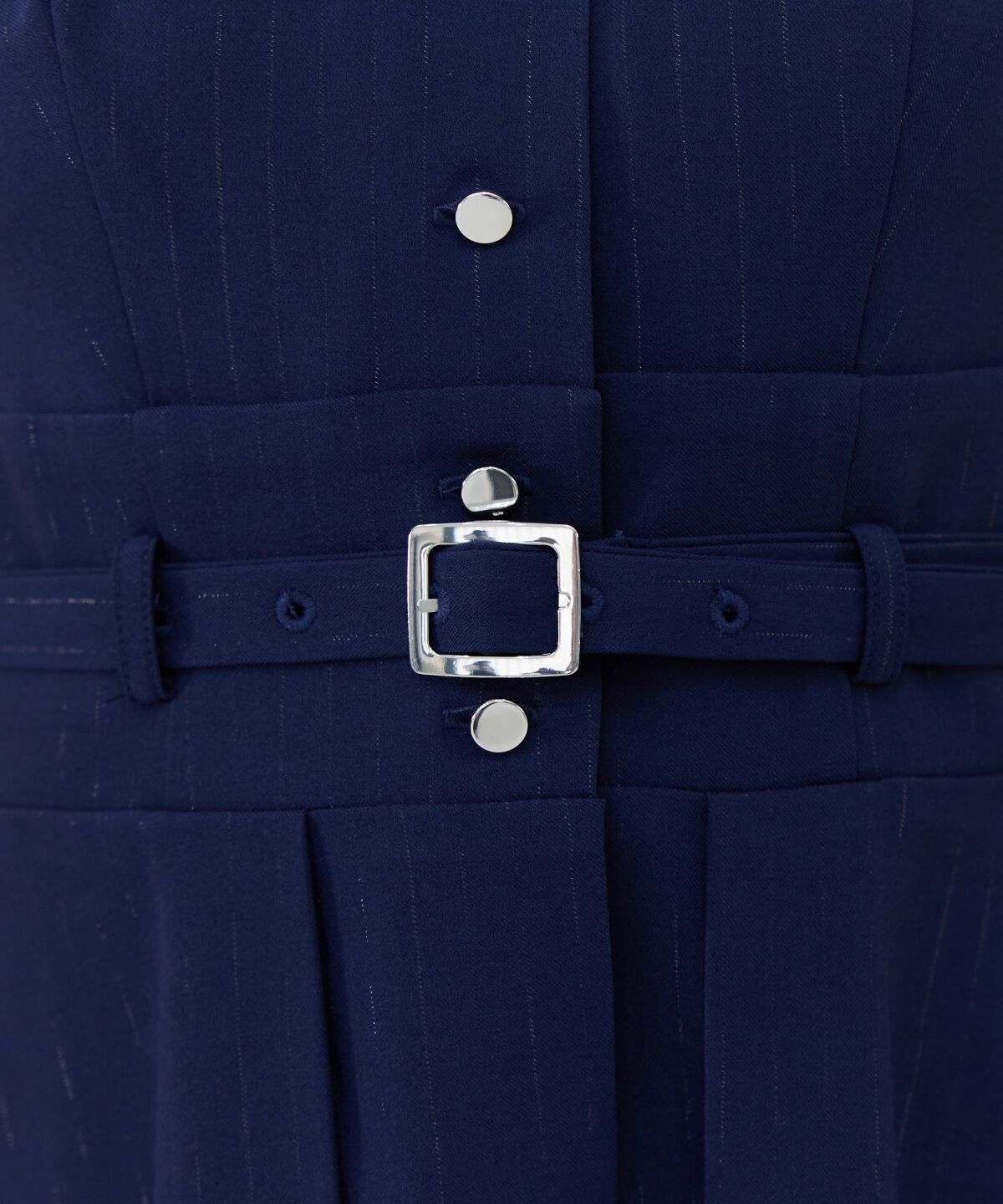 REDYAZEL「シャドーストライプノースリーブシャツワンピース」|ワンピース|