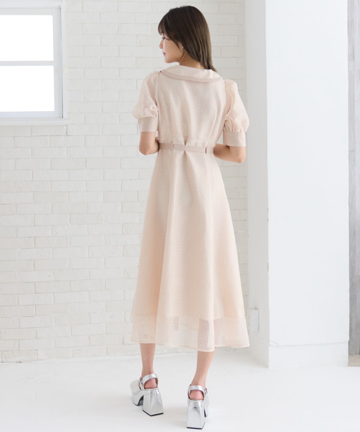 REDYAZEL「ビッグカラースクエアレースワンピース」|ワンピース|