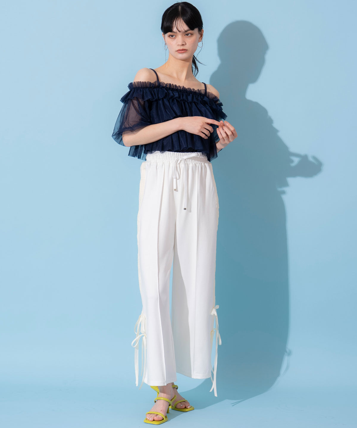 REDYAZEL「ダブルリボンラインイージーパンツ」|その他|