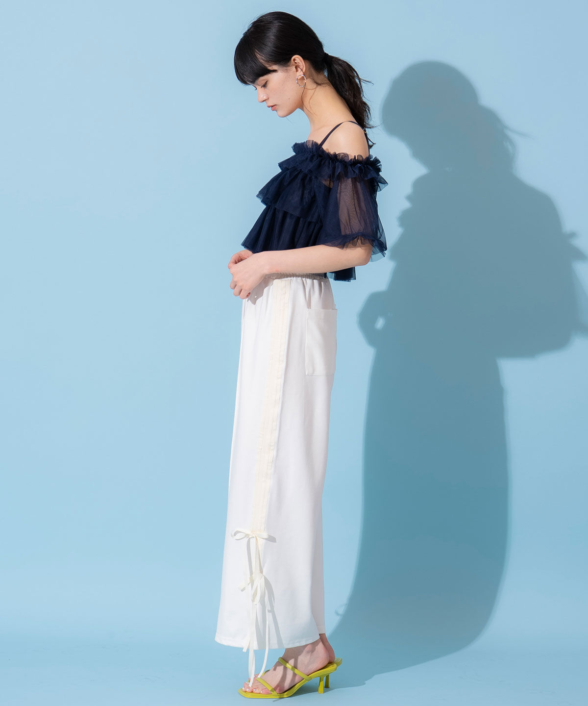 REDYAZEL「ダブルリボンラインイージーパンツ」|その他|