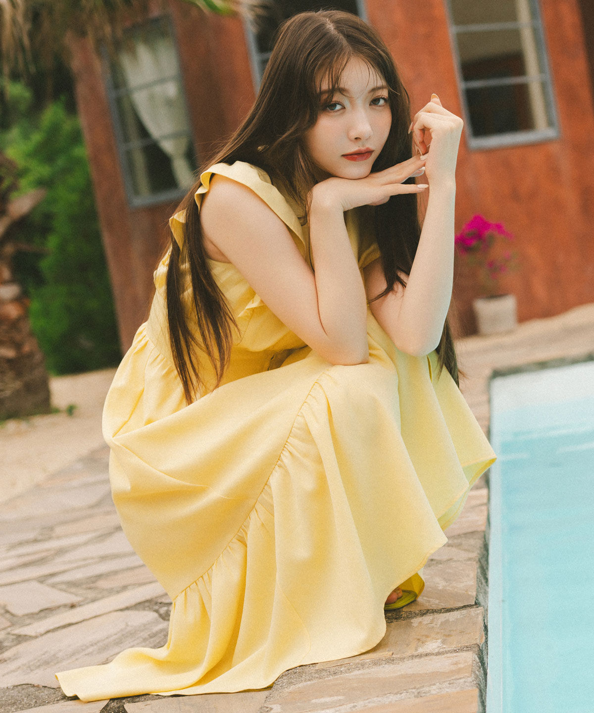 REDYAZEL「フロントZIPティアードワンピース」|ワンピース|