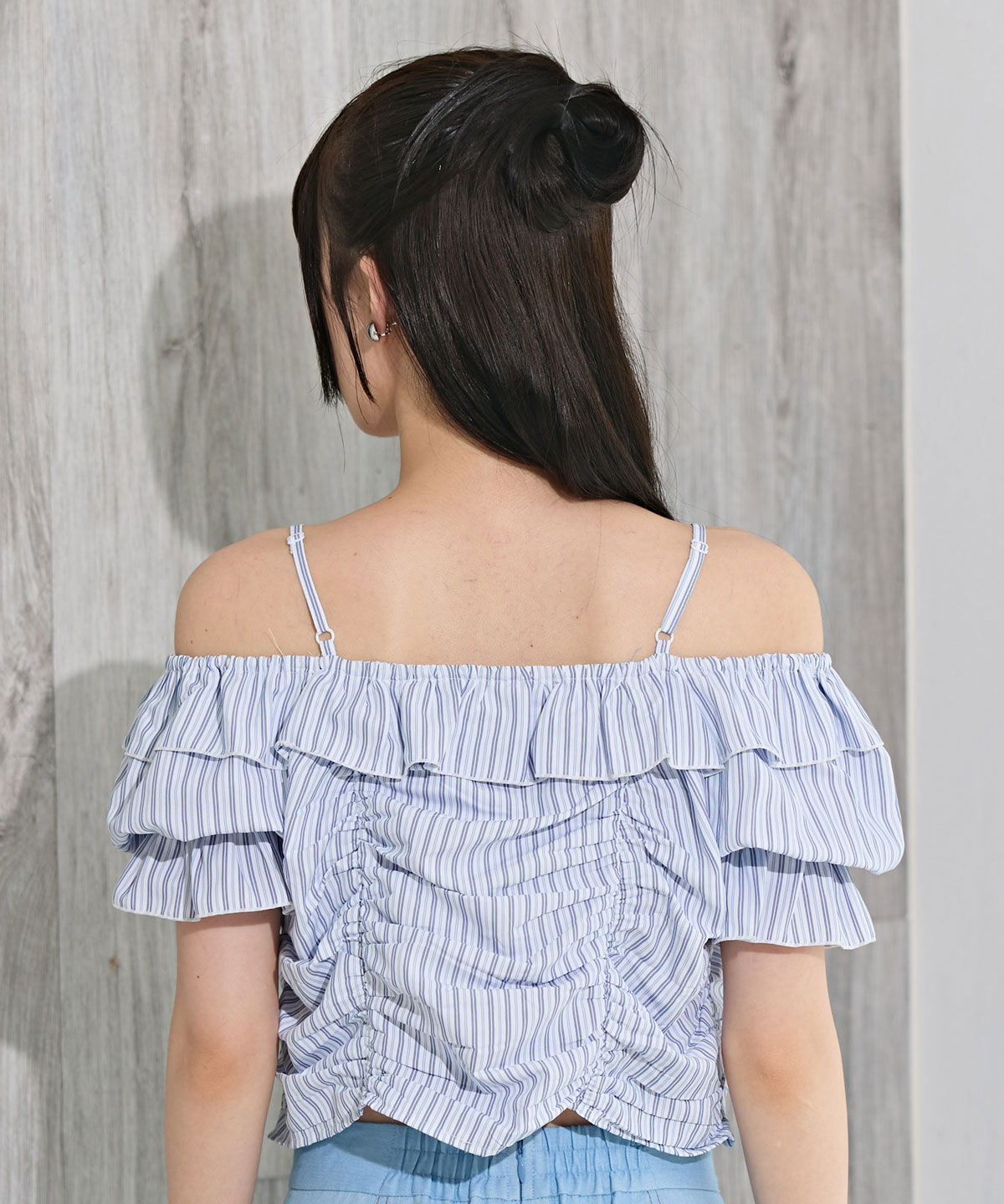 REDYAZEL「ドロストフリルオフショルブラウス」|シャツ・ブラウス|