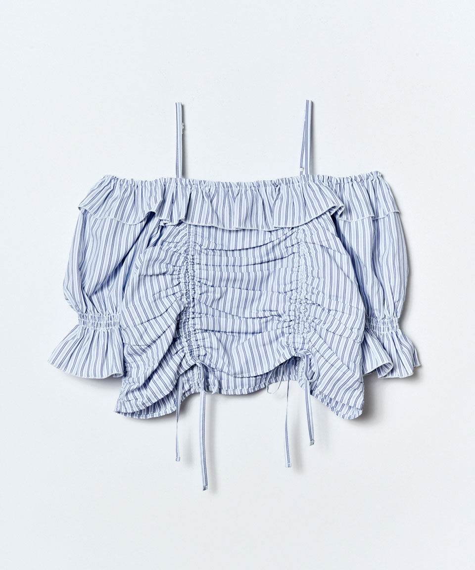 REDYAZEL「ドロストフリルオフショルブラウス」|シャツ・ブラウス|