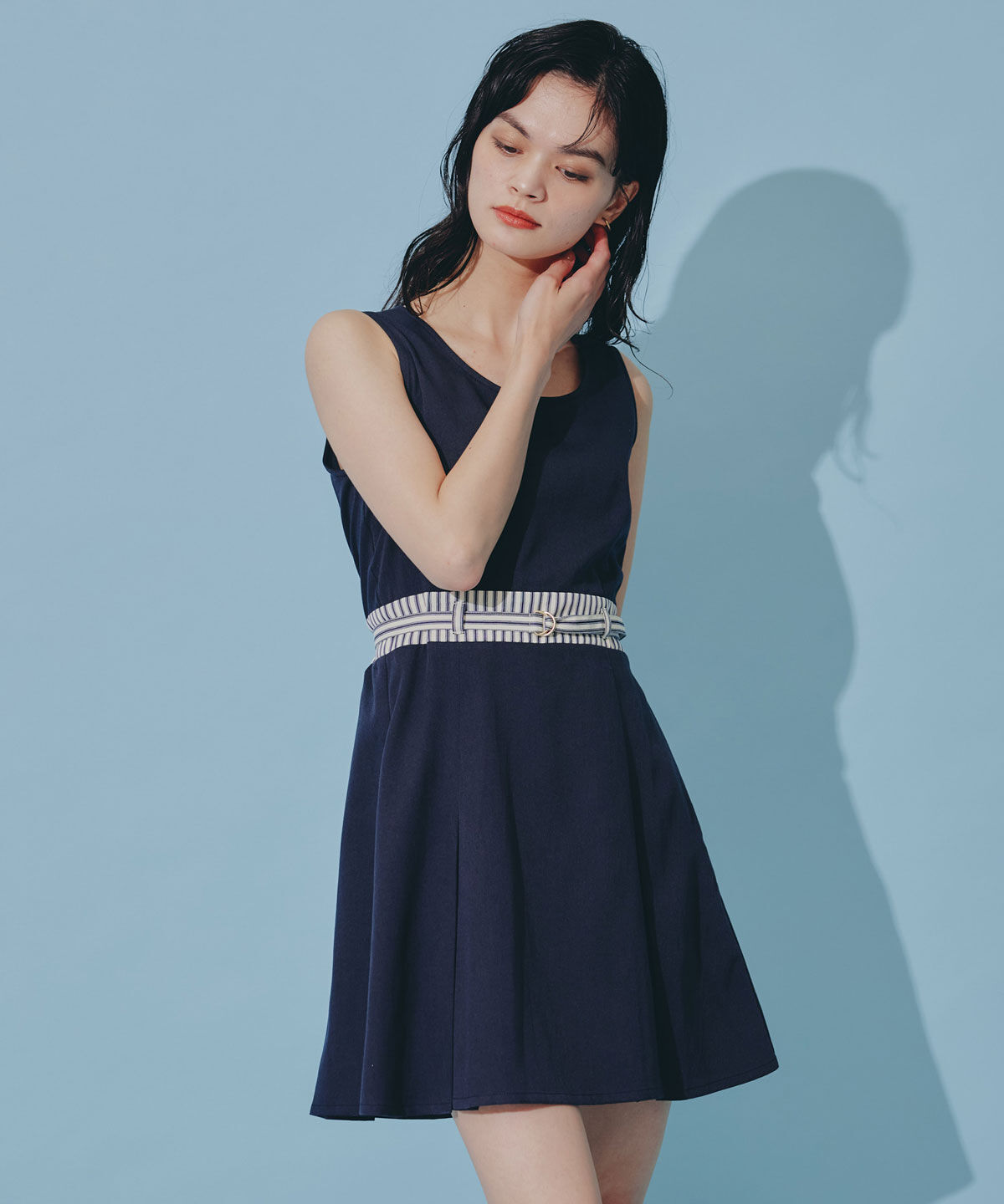 REDYAZEL「ストライプアクセントショートジャケット&times;ワンピース」|ワンピース|