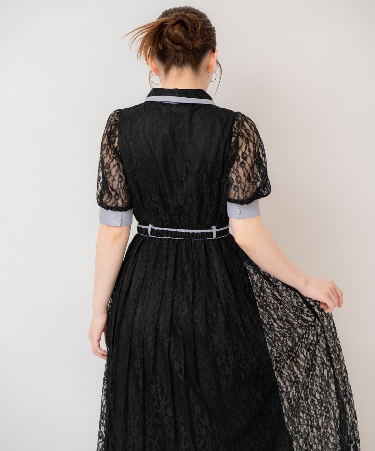 REDYAZEL「バイカラーレースプリーツワンピース」|ワンピース|