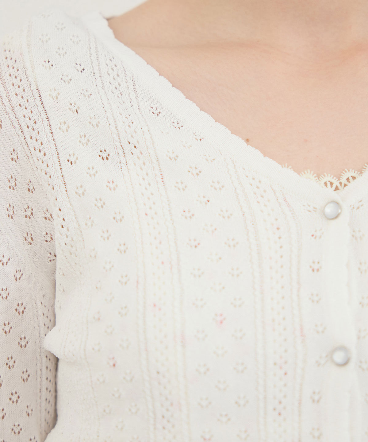 REDYAZEL「レースサマーニットカーディガン」|カーディガン|