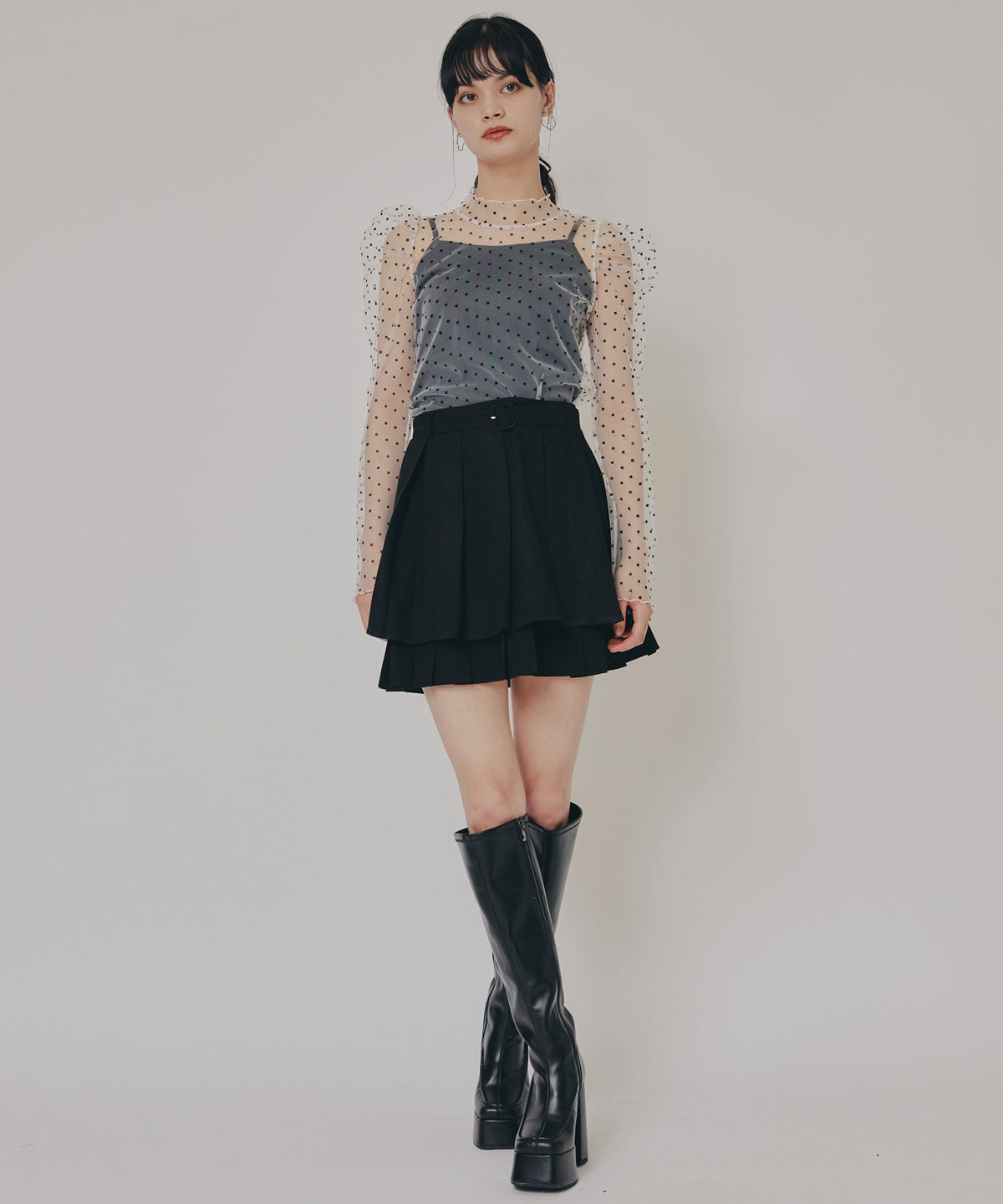 REDYAZEL「フラワーフロッキーチュールブラウス」|シャツ・ブラウス|