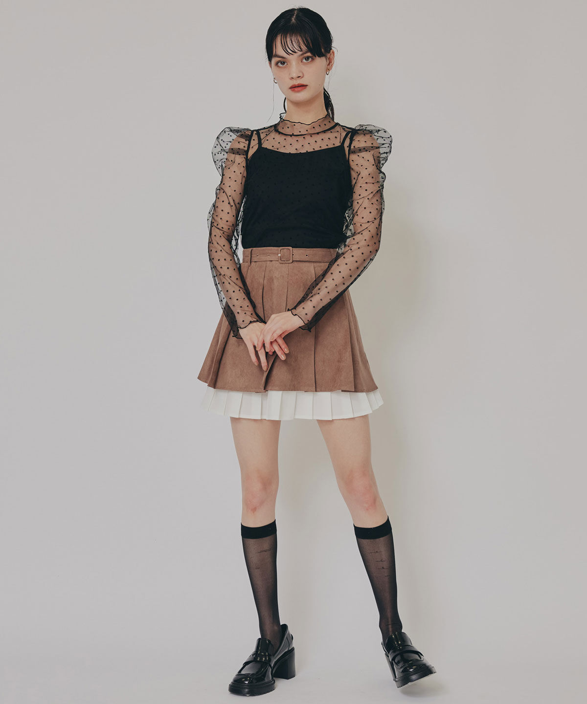 REDYAZEL「フラワーフロッキーチュールブラウス」|シャツ・ブラウス|