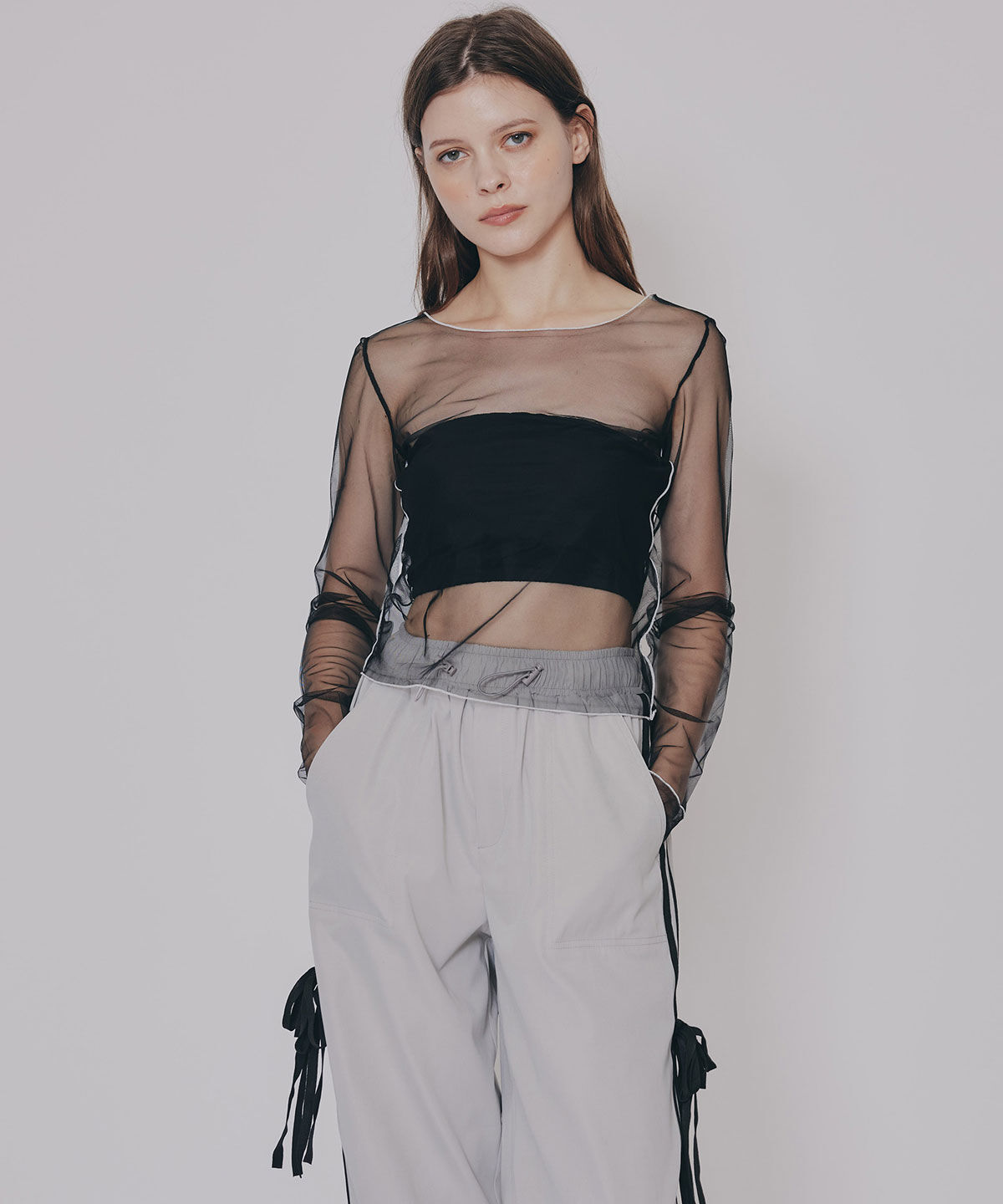 REDYAZEL「サイドリボンラインパラシュートパンツ」|その他|