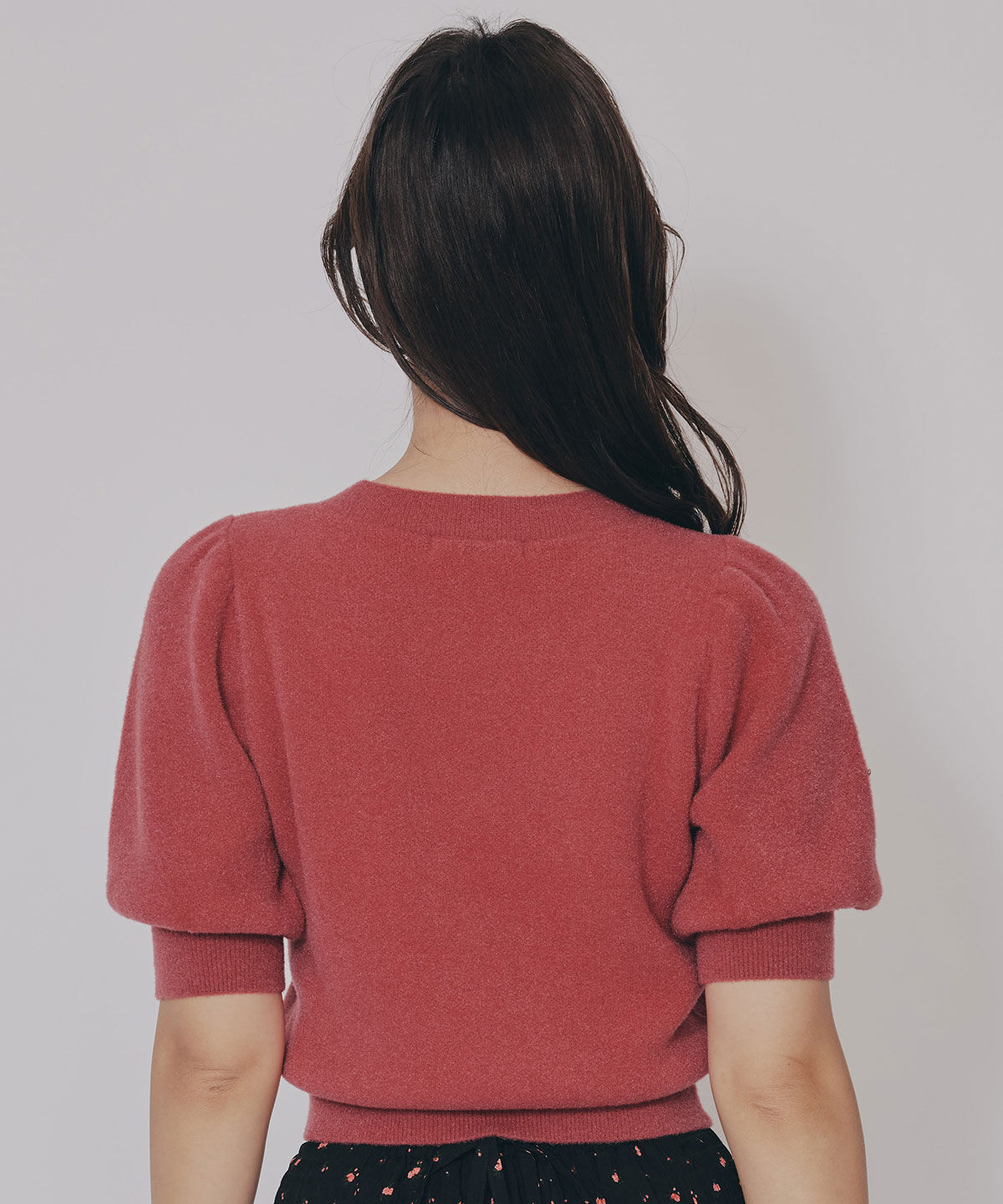 REDYAZEL「ビジューパフスリーブニットトップス」|ニット・セーター|