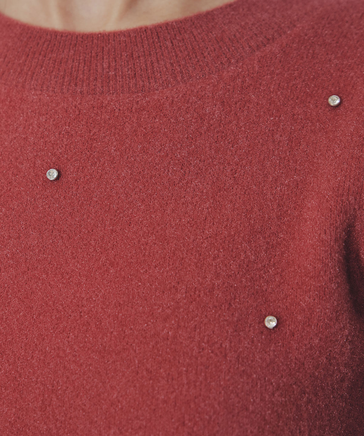 REDYAZEL「ビジューパフスリーブニットトップス」|ニット・セーター|