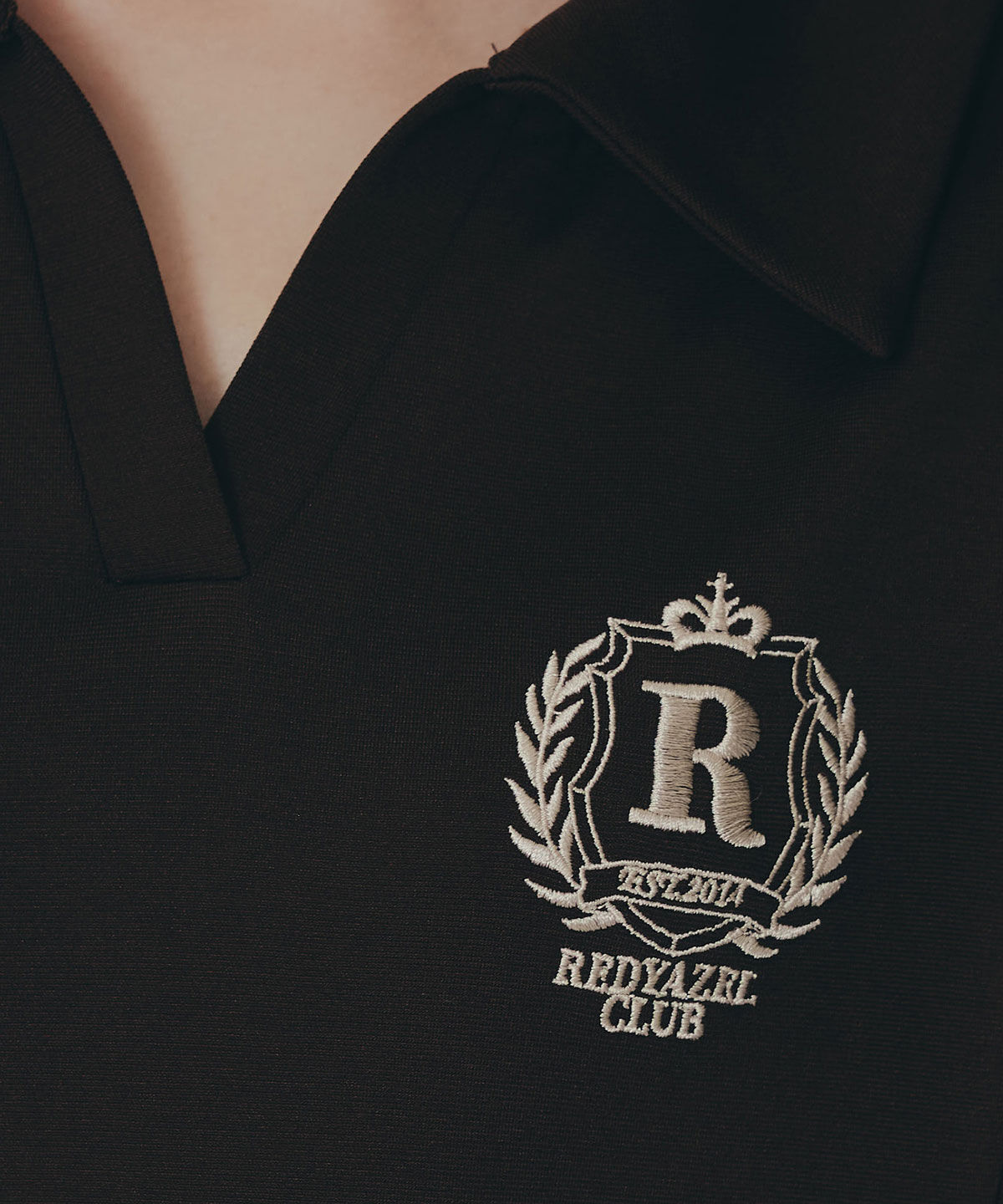 REDYAZEL「エンブレムサイドレースアップロングスリーブワンピース」|ワンピース|