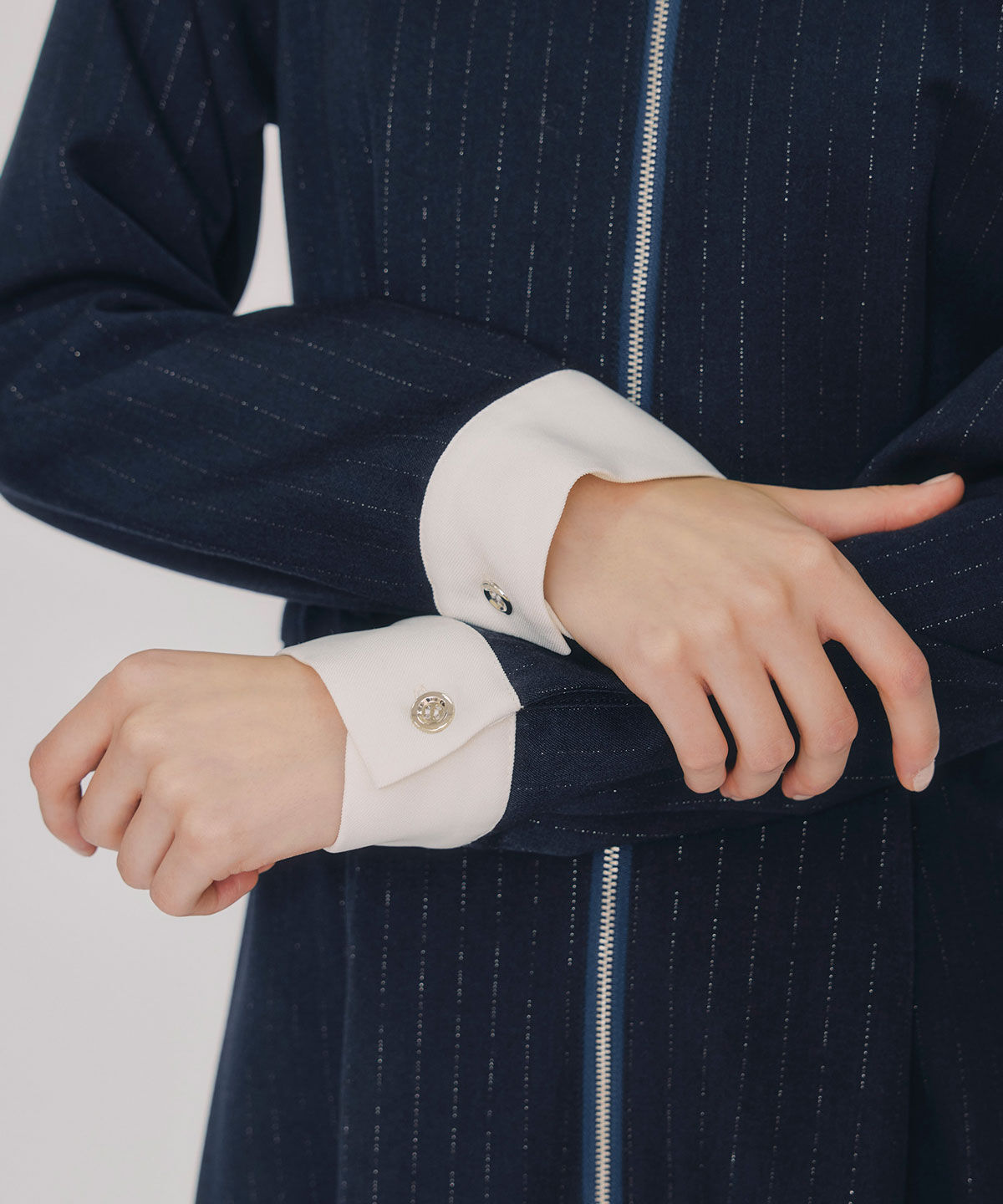 REDYAZEL「フロントZIPストライプロングワンピース」|ワンピース|