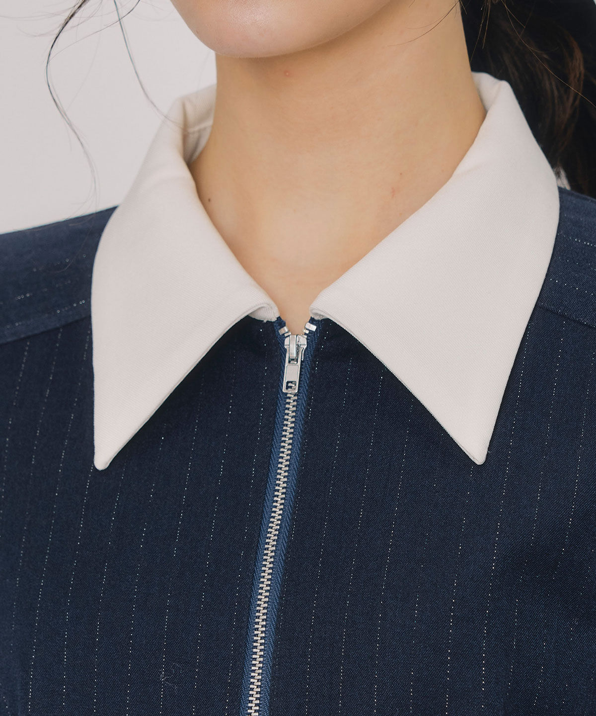 REDYAZEL「フロントZIPストライプロングワンピース」|ワンピース|