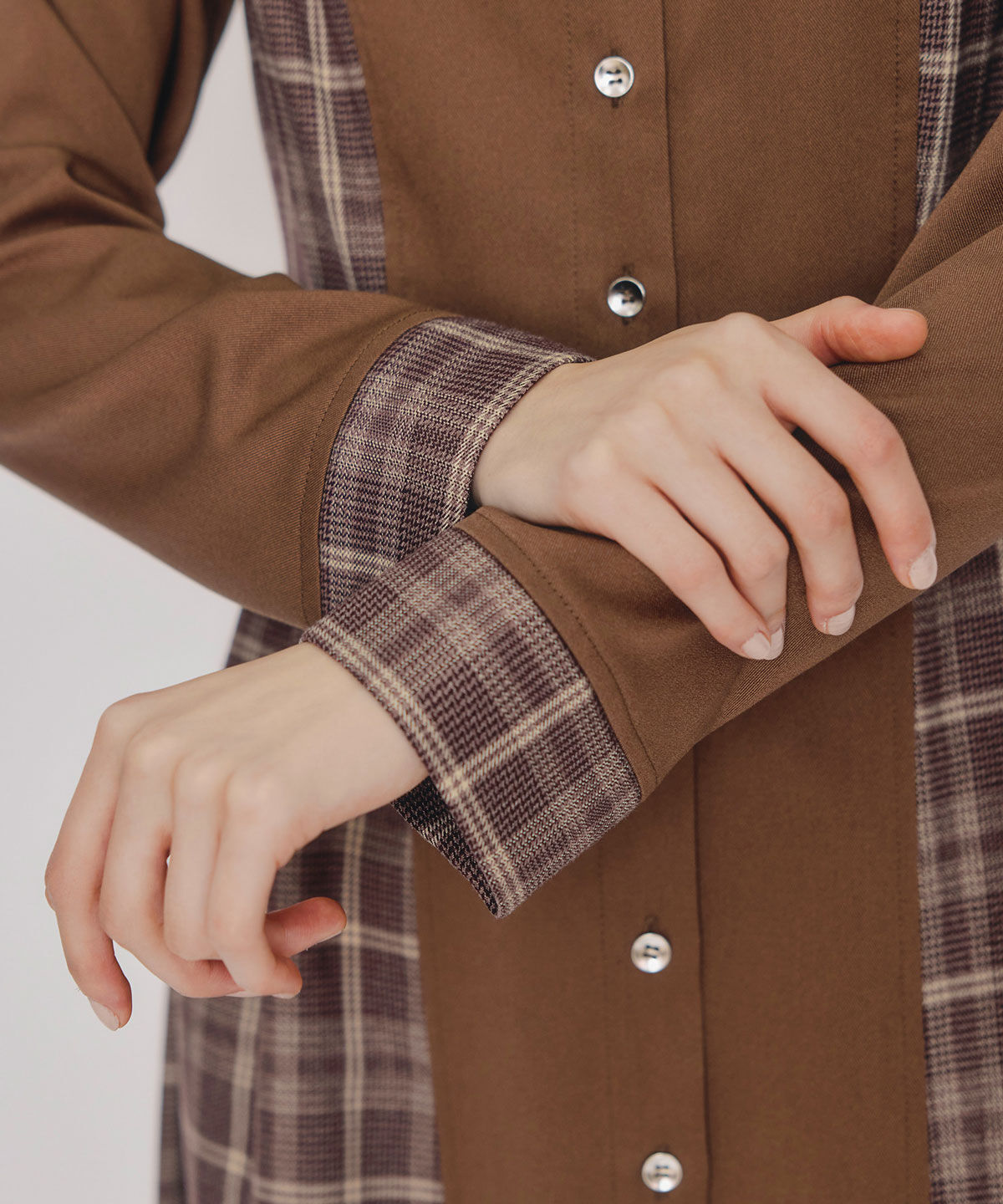 REDYAZEL「チェックパネルロングワンピース」|ワンピース|