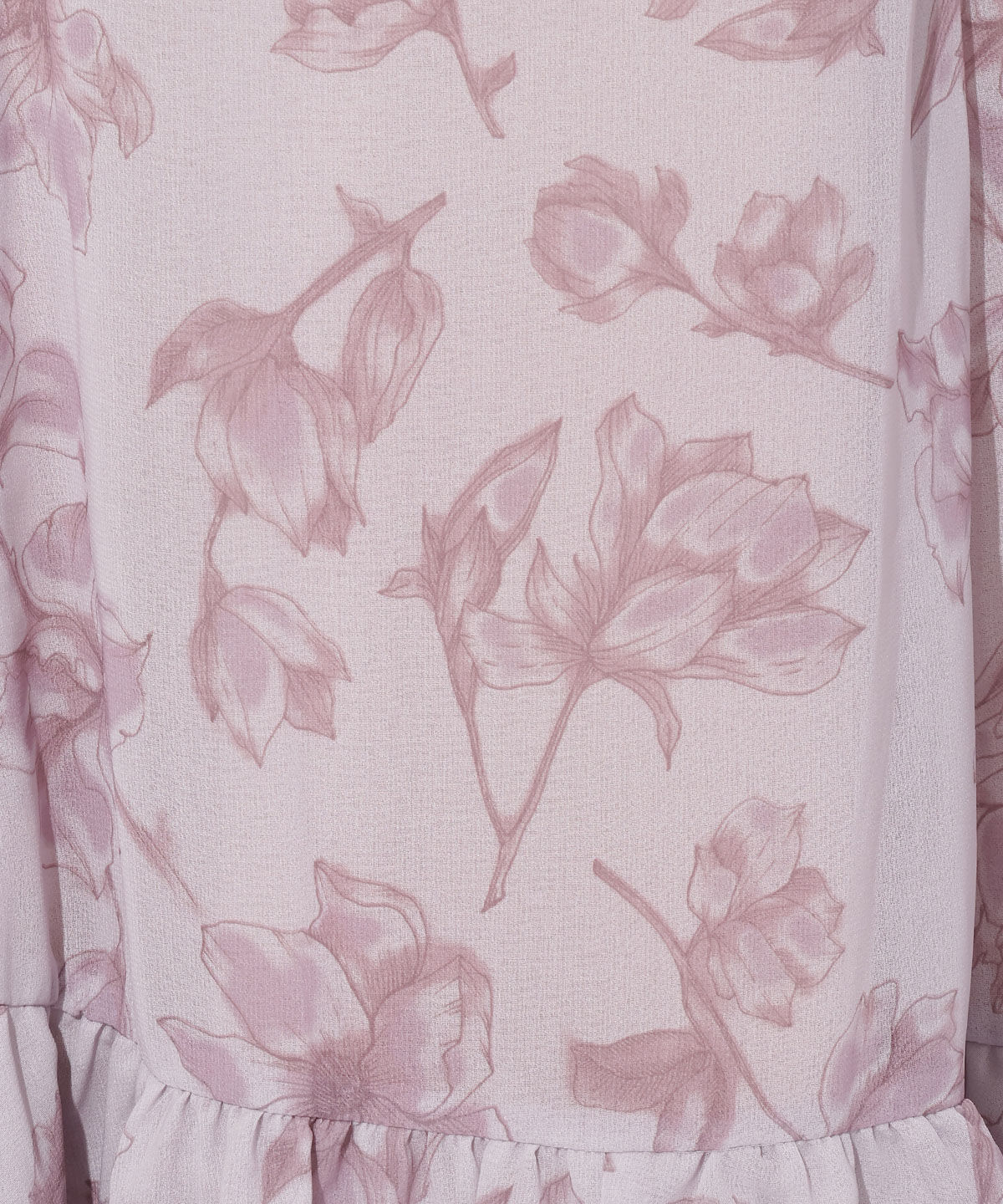 WILLSELECTION「ラインフラワー袖フリルワンピース」|ワンピース|