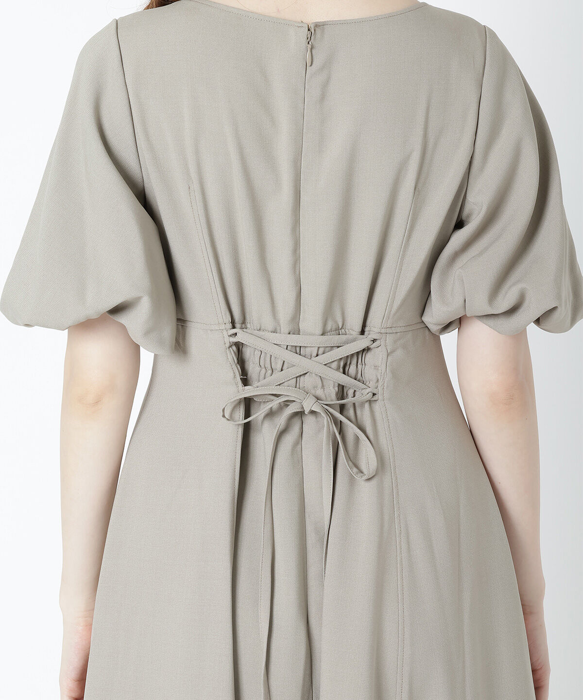 WILLSELECTION「配色ステッチボリューム袖ワンピース」|ワンピース|