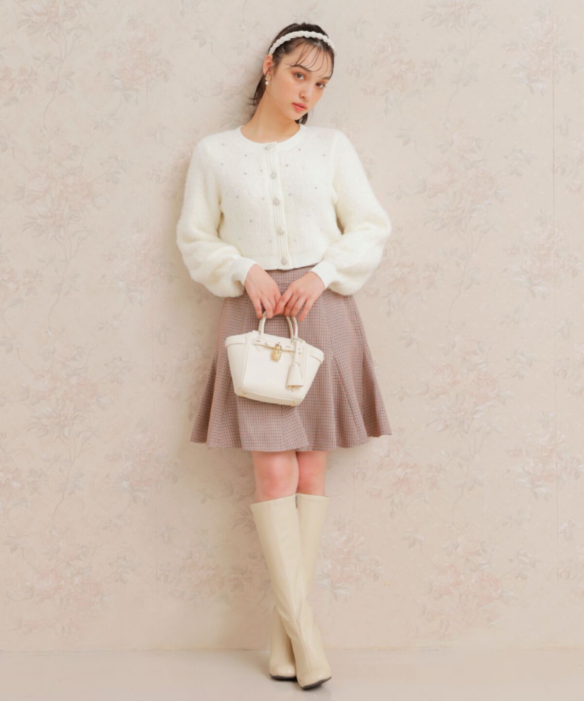 WILLSELECTION「グレンチェックフレアスカート」|フレア|