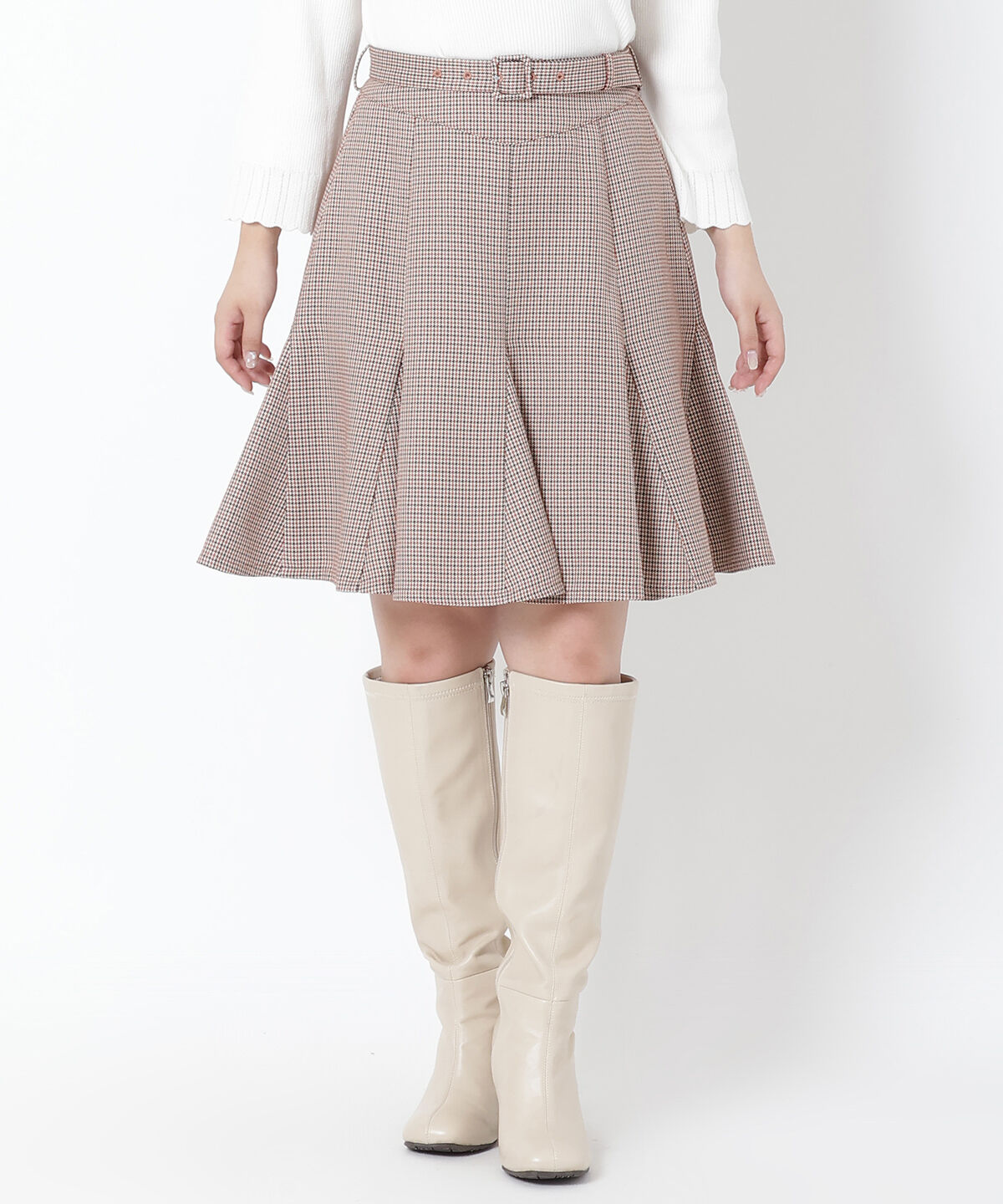 WILLSELECTION「グレンチェックフレアスカート」|フレア|