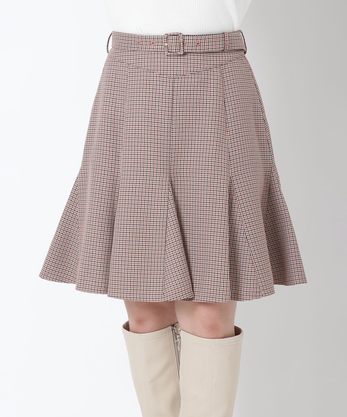 WILLSELECTION「グレンチェックフレアスカート」|フレア|