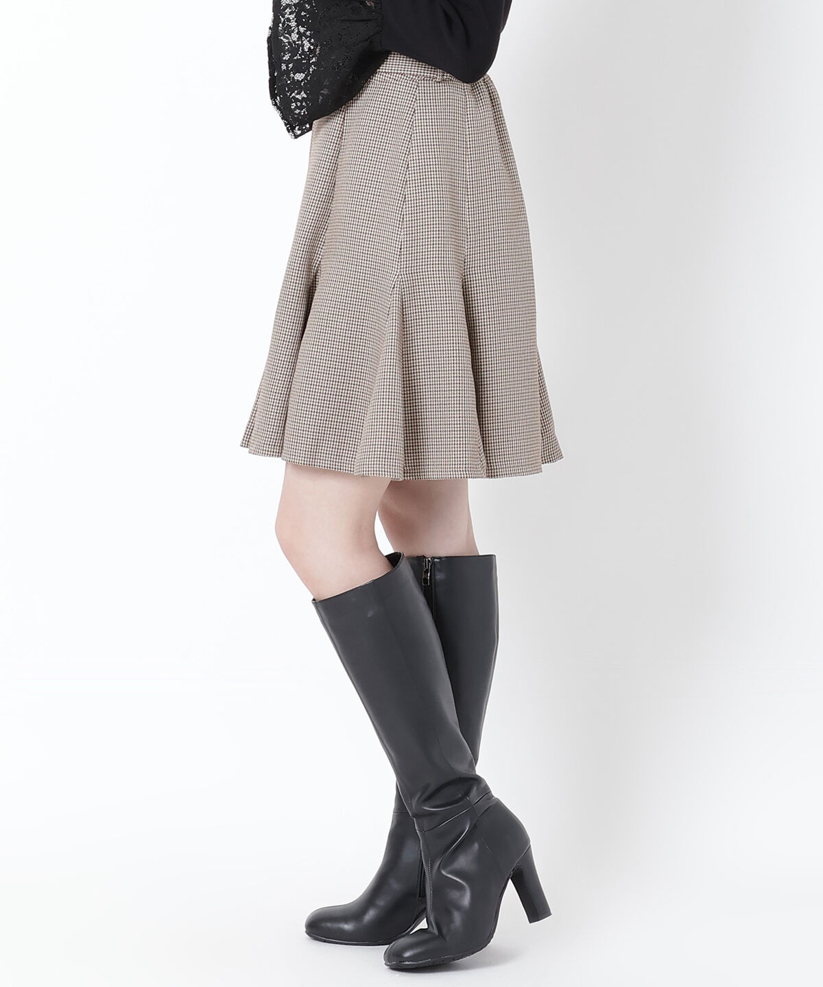 WILLSELECTION「グレンチェックフレアスカート」|フレア|