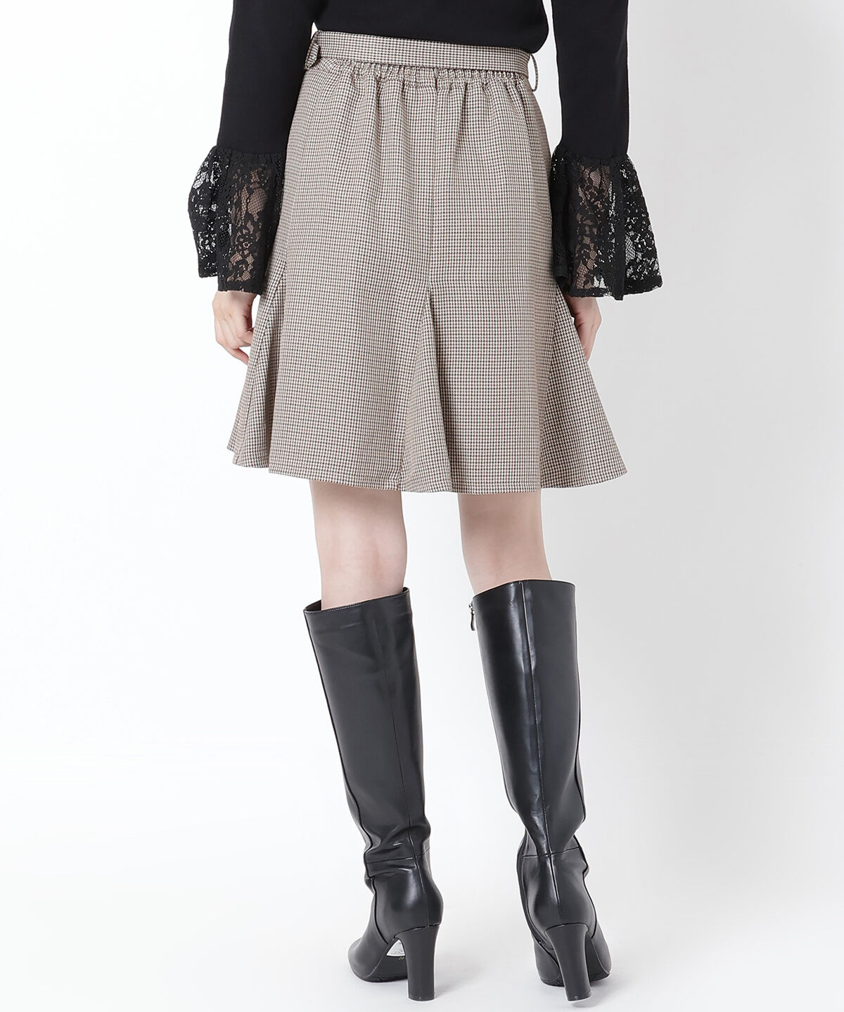 WILLSELECTION「グレンチェックフレアスカート」|フレア|