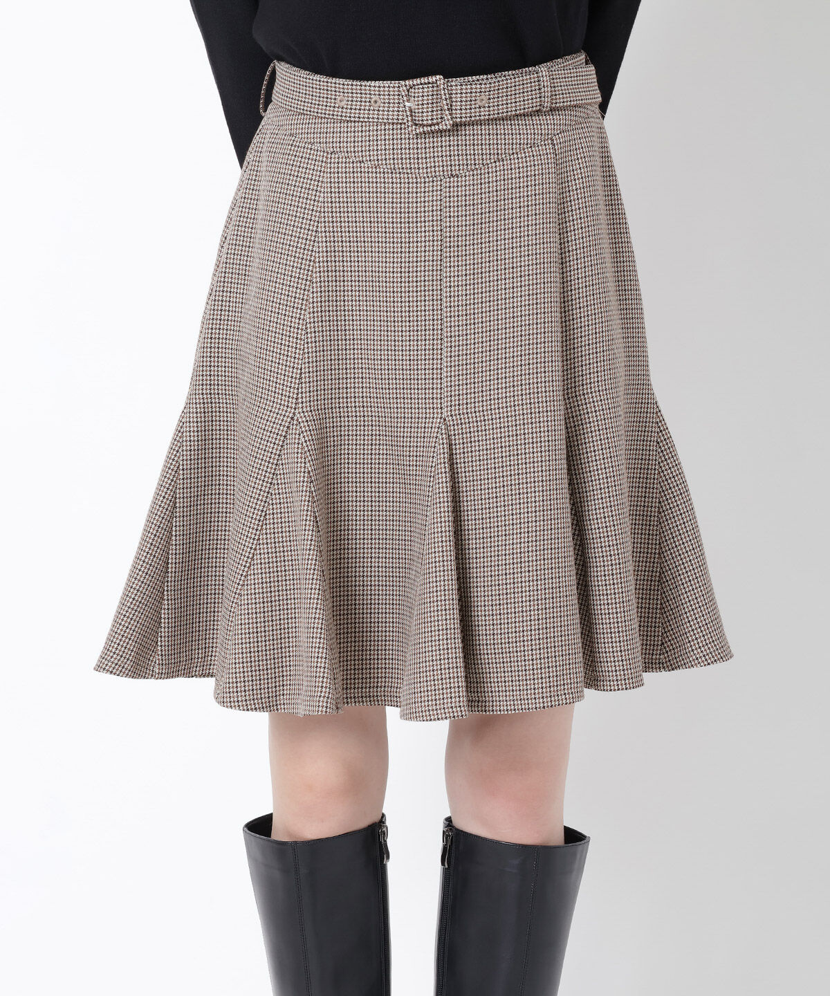 WILLSELECTION「グレンチェックフレアスカート」|フレア|