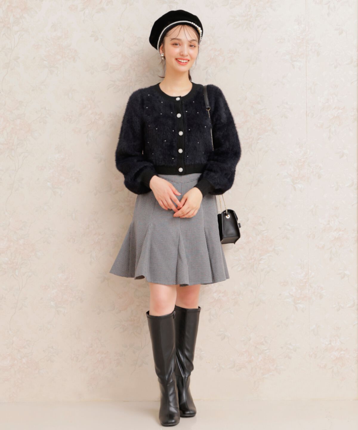 WILLSELECTION「グレンチェックフレアスカート」|フレア|