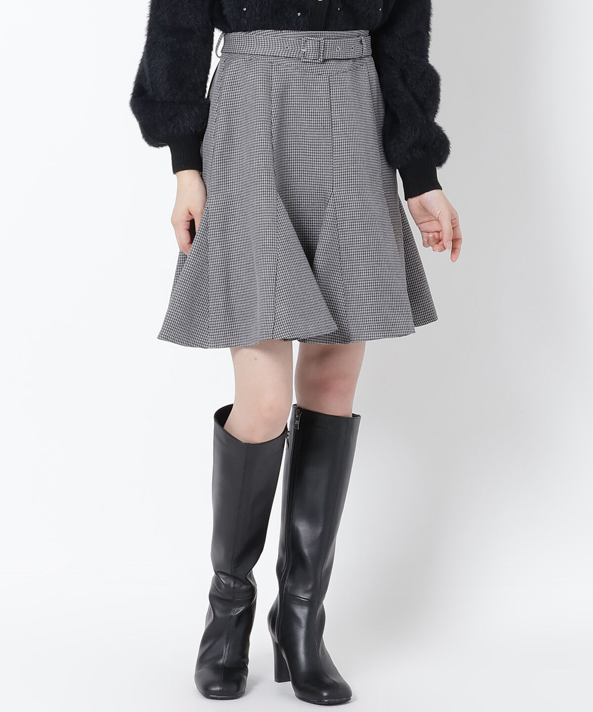 WILLSELECTION「グレンチェックフレアスカート」|フレア|